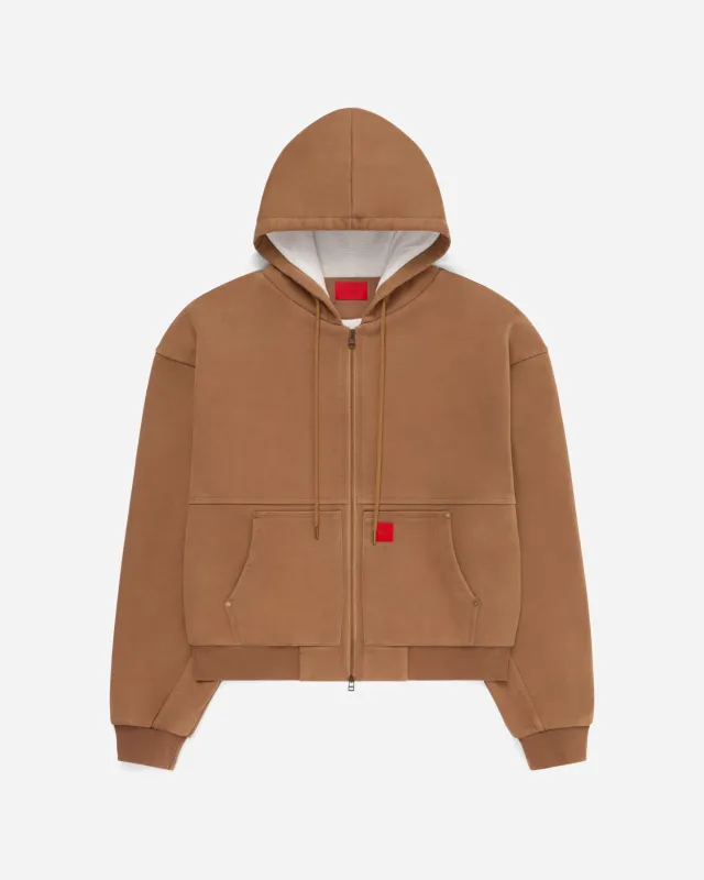 Super Duty Zip Hoodie Tan sold by FUGAZI