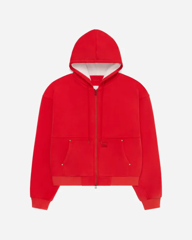 Super Duty Zip Hoodie Red made by FUGAZI
