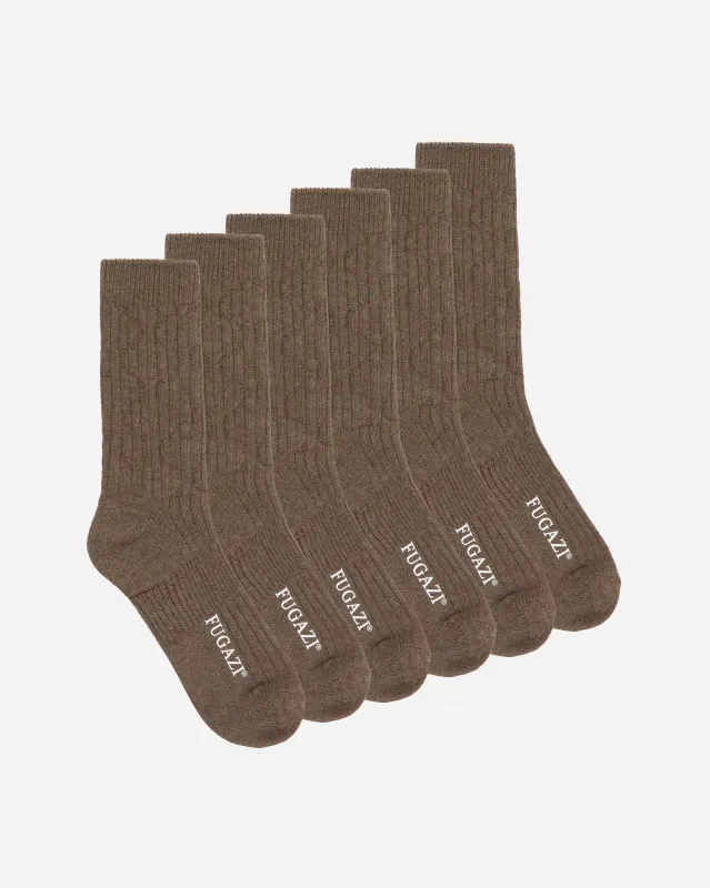 Liner Knit Sock Bundle Brown sold by FUGAZI
