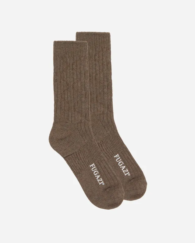 Liner Knit Sock Brown sold by FUGAZI
