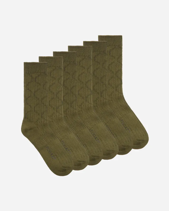Liner Knit Sock Bundle Olive sold by FUGAZI