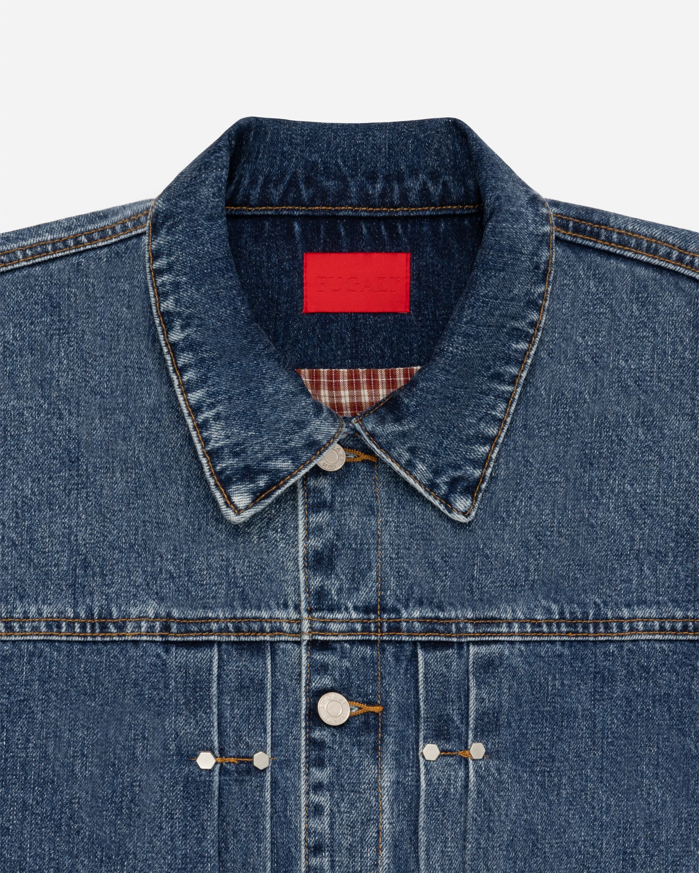 Novelty Denim Jacket Dark Washed sold by FUGAZI product image thumbnail 2