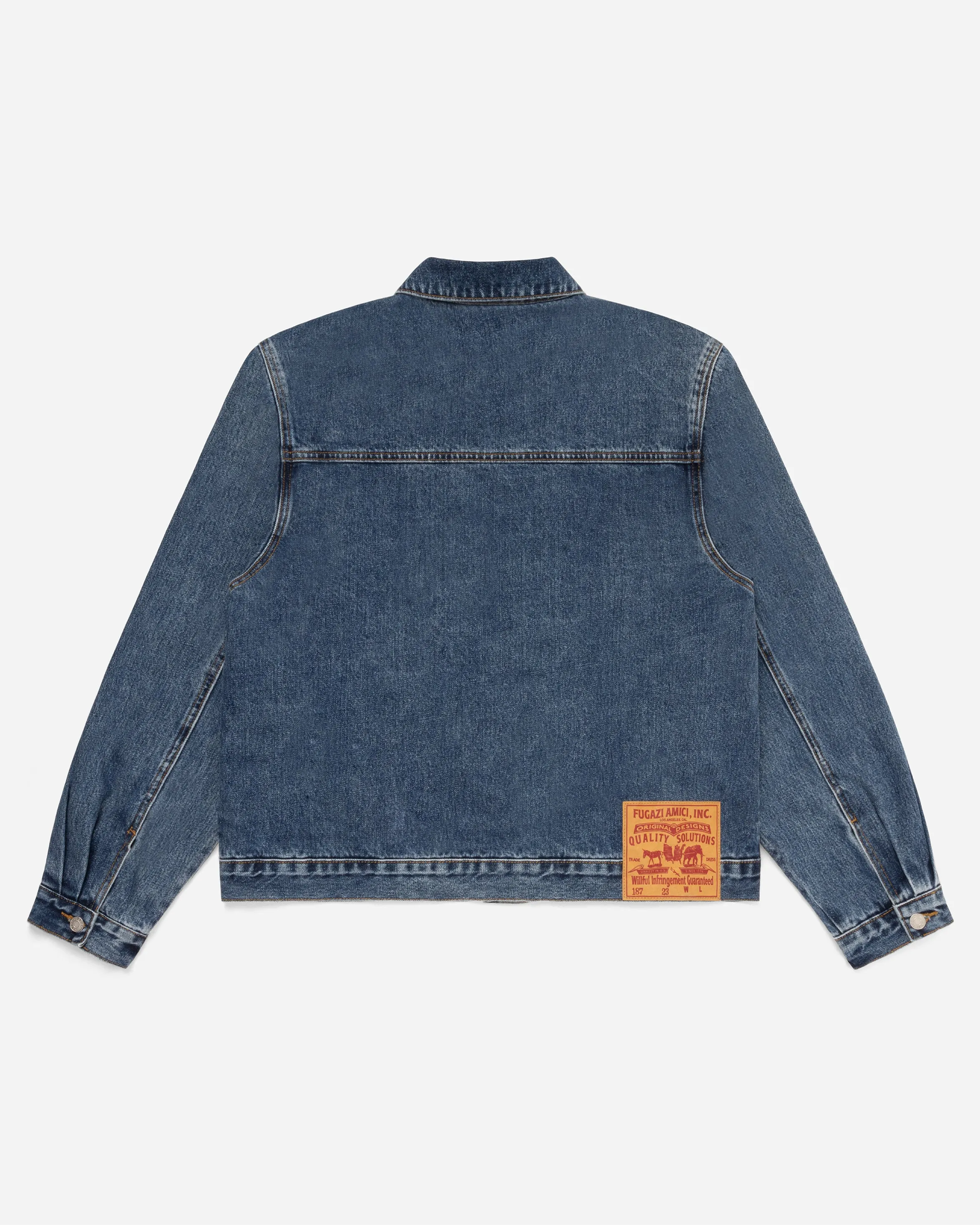 Novelty Denim Jacket Dark Washed sold by FUGAZI product image thumbnail 5