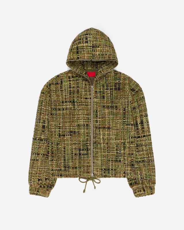 Tweed Zip Hoodie Camo made by FUGAZI