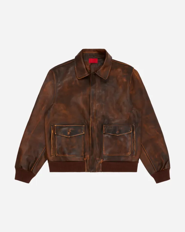Two Tooth Leather Bomber made by FUGAZI