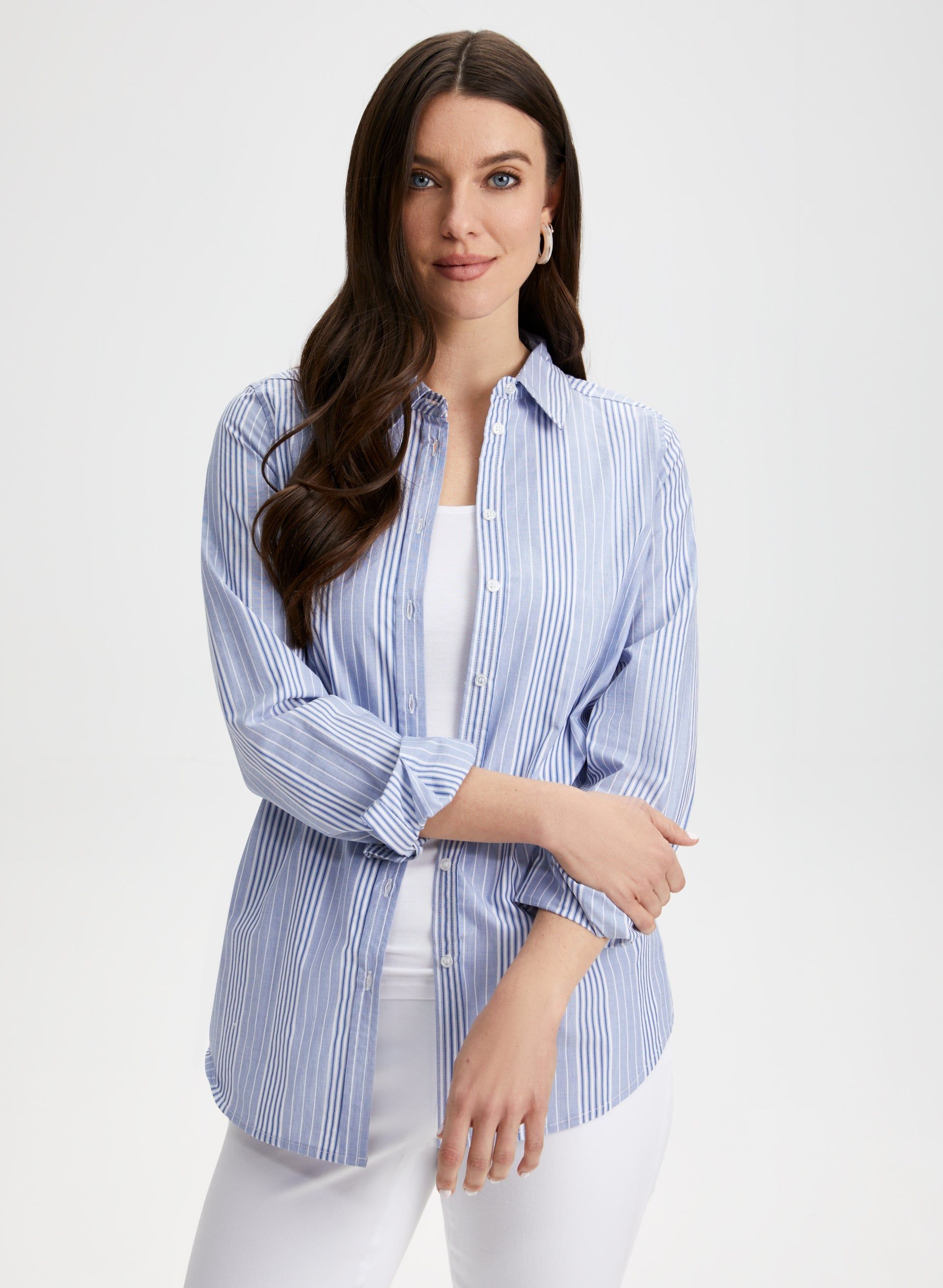 Striped Button Down Blouse sold by Laura product image thumbnail 5