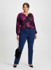 Rose Motif Blouse & Bootcut Jeans sold by Laura