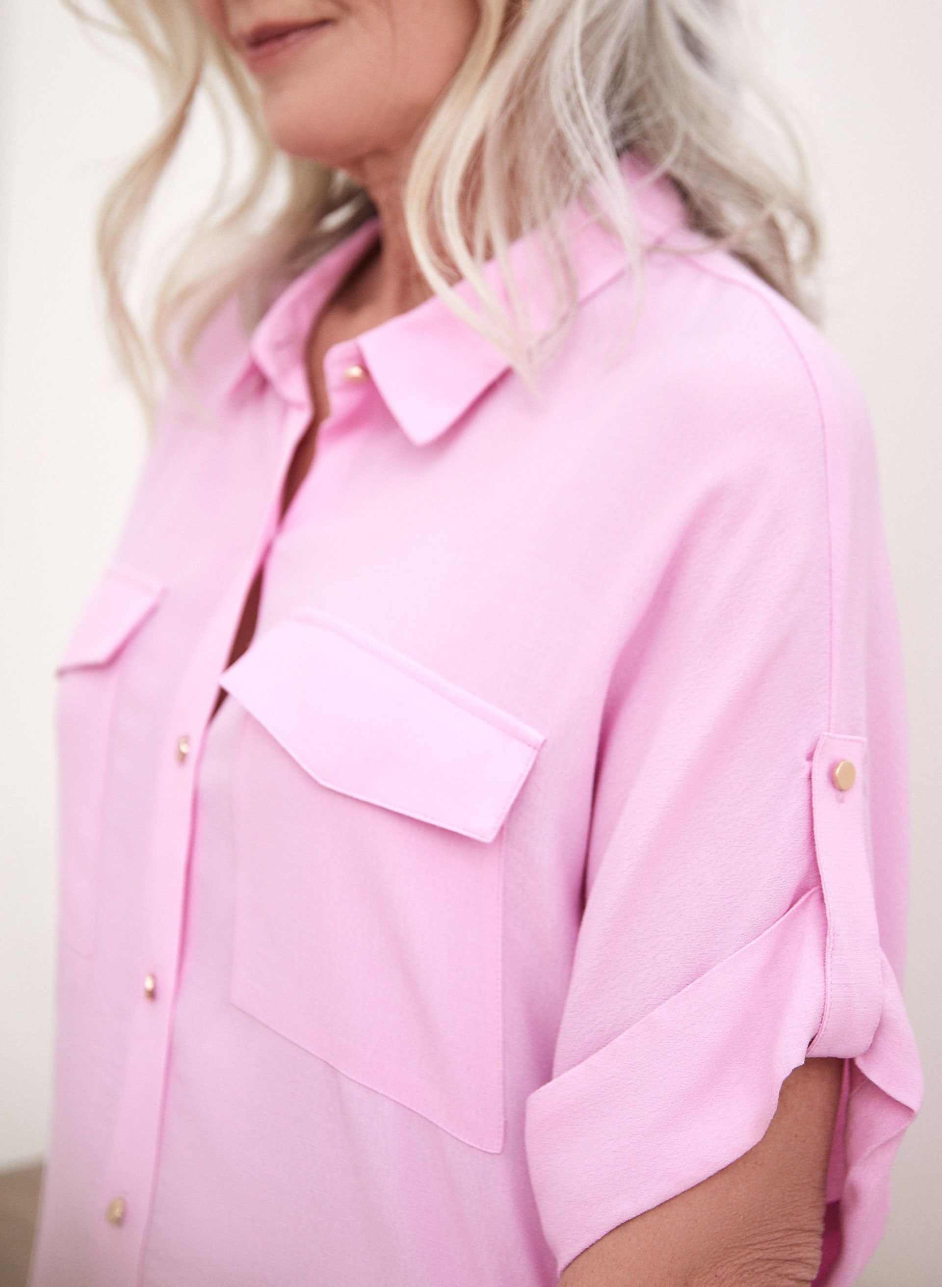 3/4 Sleeve Button-Down Blouse sold by Laura product image thumbnail 2