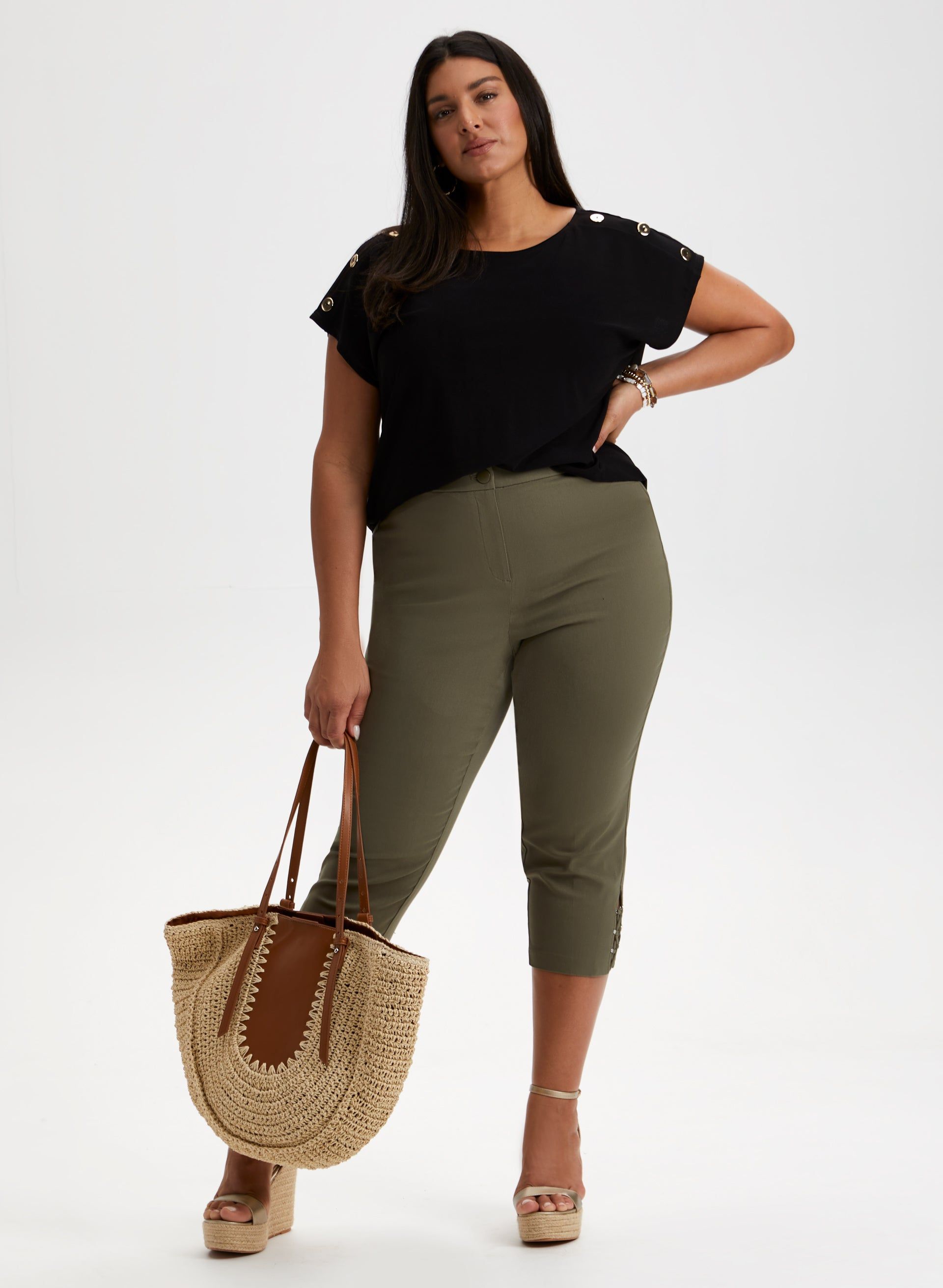 Button Detail Short Sleeve Top sold by Laura product image thumbnail 3