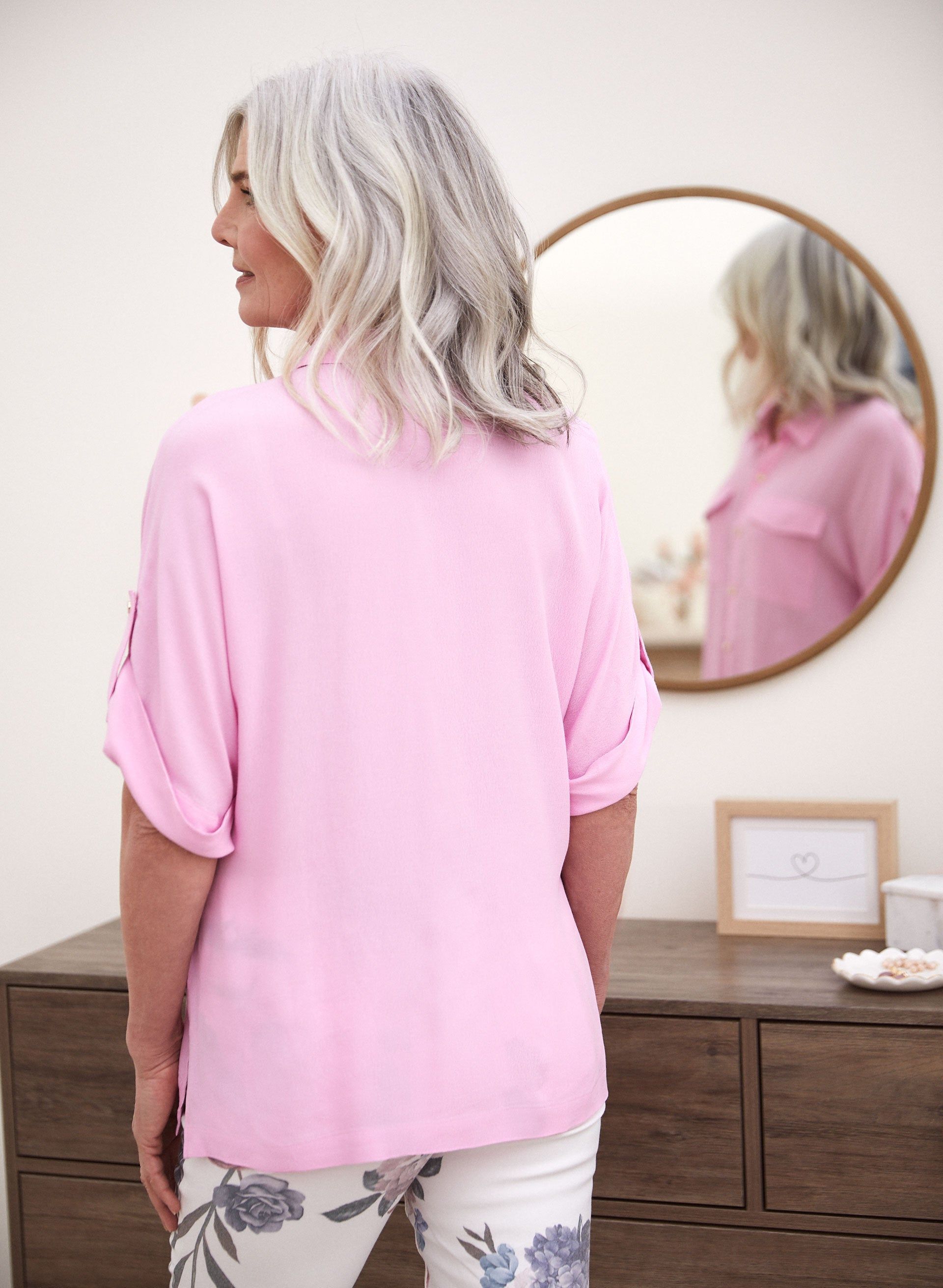 3/4 Sleeve Button-Down Blouse sold by Laura product image thumbnail 4