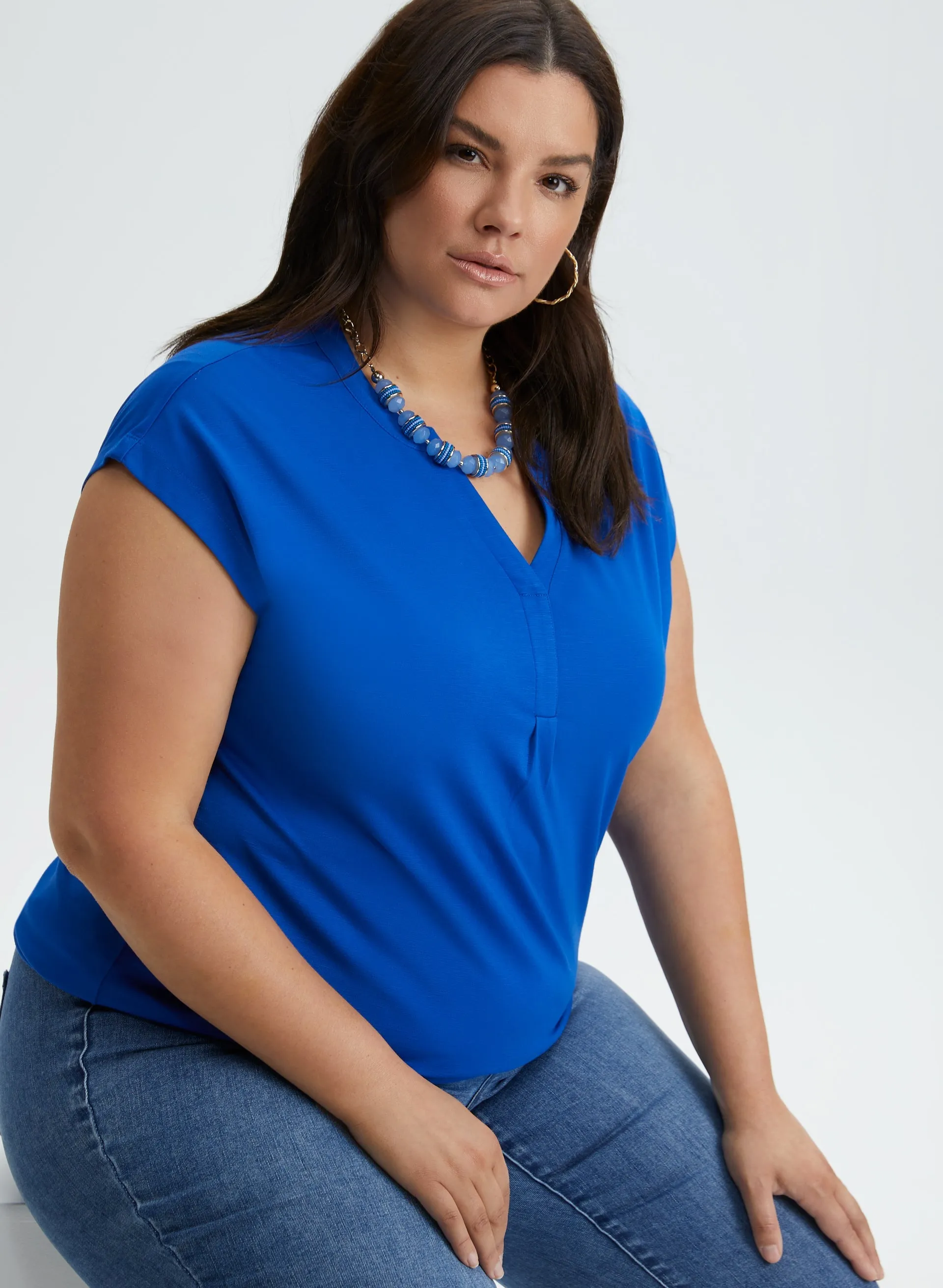 Open V-Neck Tee sold by Laura