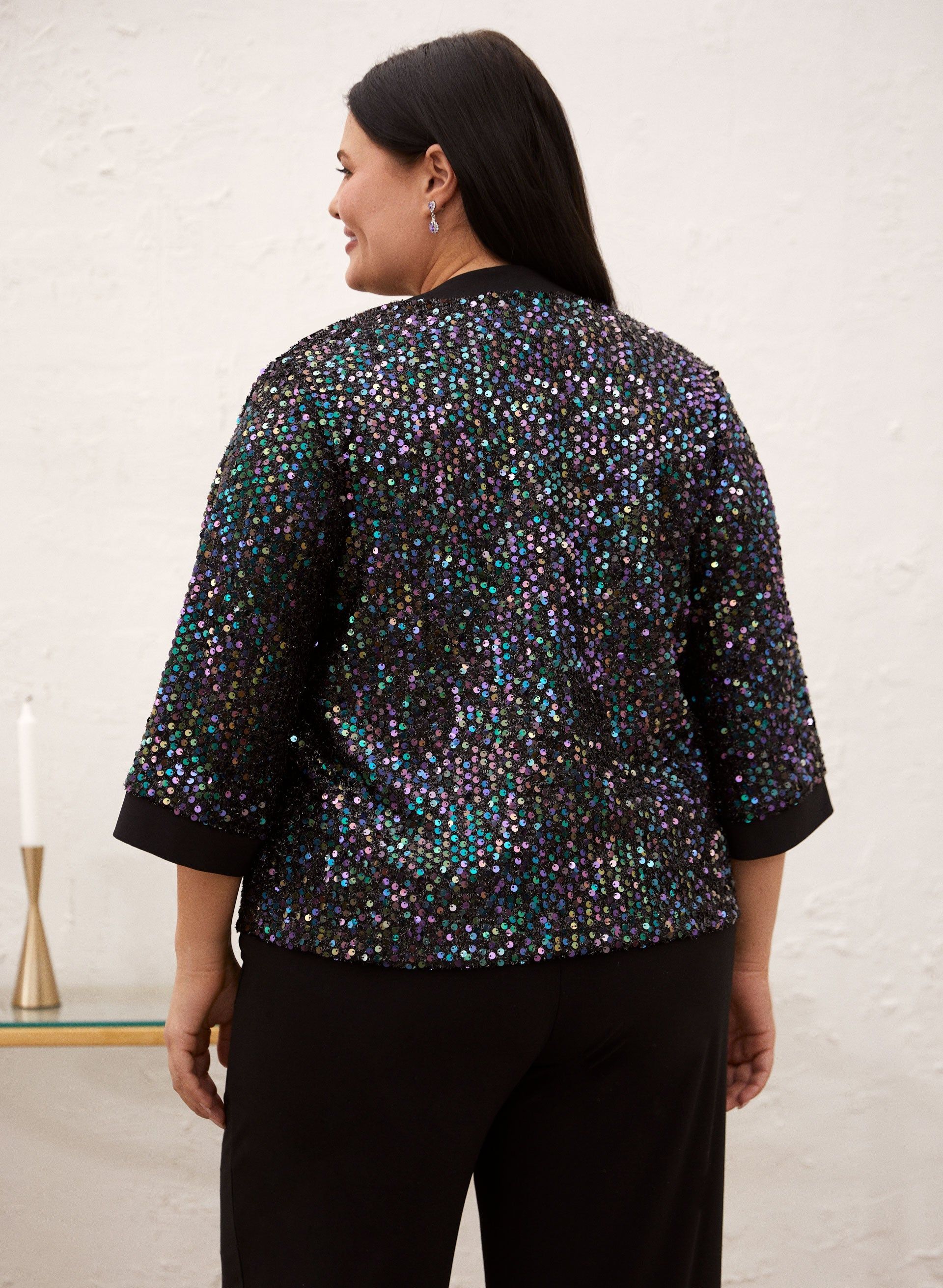 Sequin Open Front Top sold by Laura product image thumbnail 3