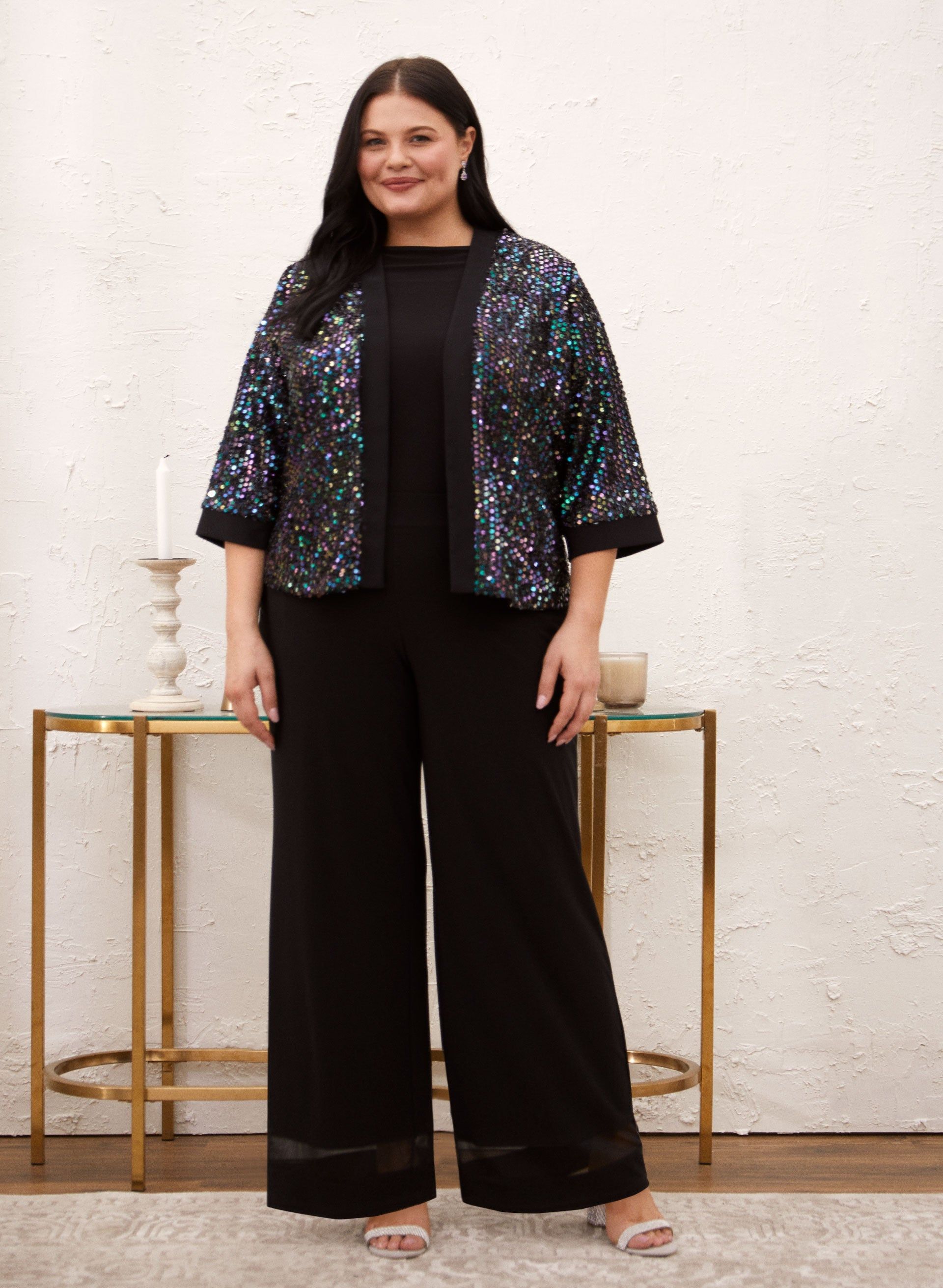 Sequin Open Front Top sold by Laura product image thumbnail 4