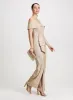 Metallic Off-the-Shoulder Evening Dress sold by Laura