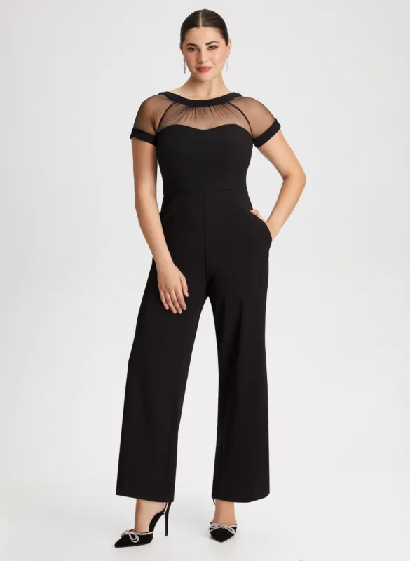 Illusion Neck Jumpsuit sold by Laura