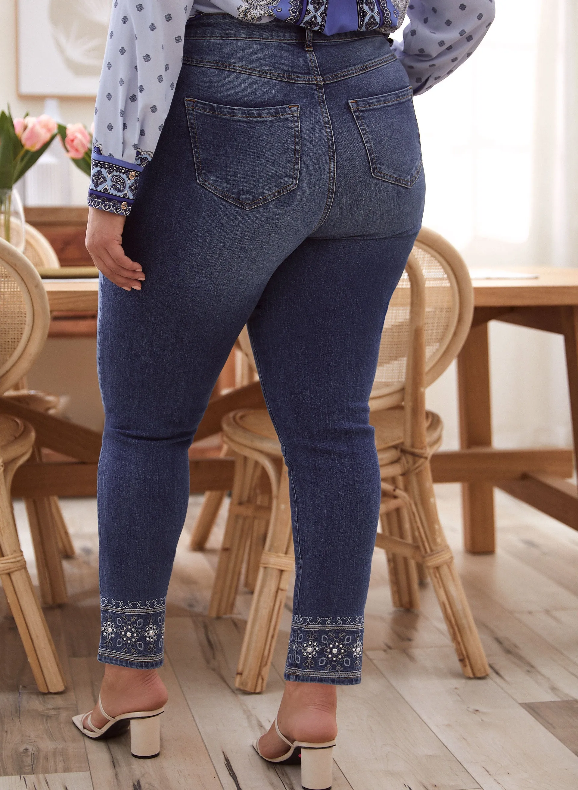 Embroidered Straight Leg Jeans sold by Laura product image thumbnail 4