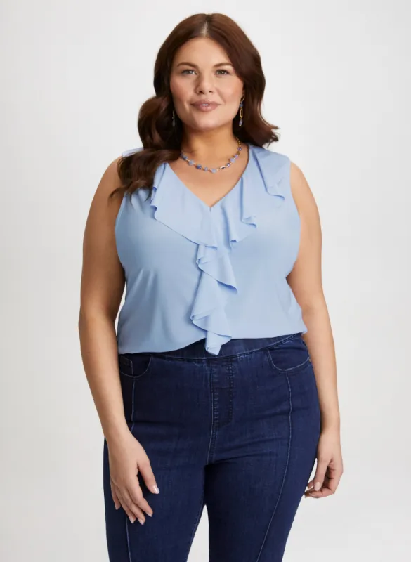 Sleeveless Ruffled Top sold by Laura