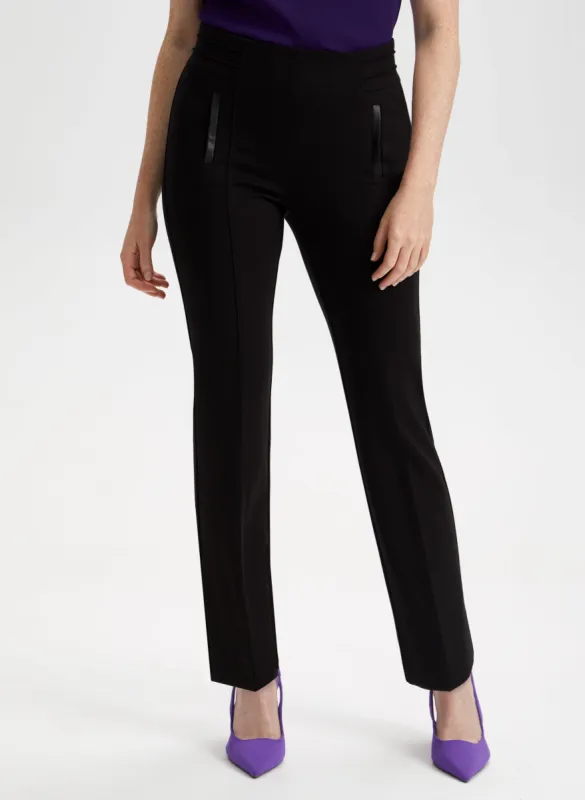 Contrast Trim Pull-On Pants sold by Laura
