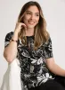 Leaf Print Peplum Top sold by Laura