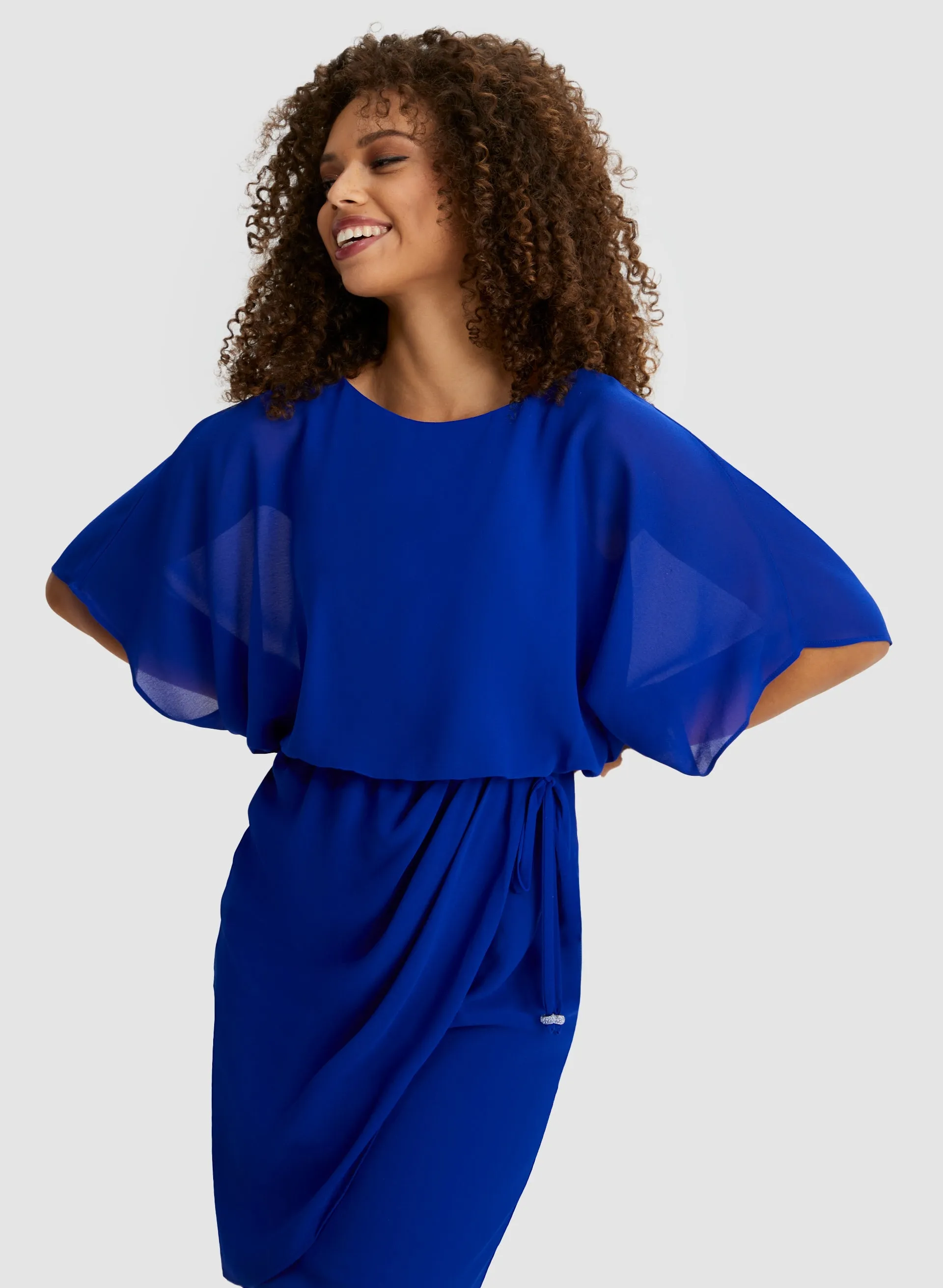 Tie Waist Chiffon Dress sold by Laura product image thumbnail 4