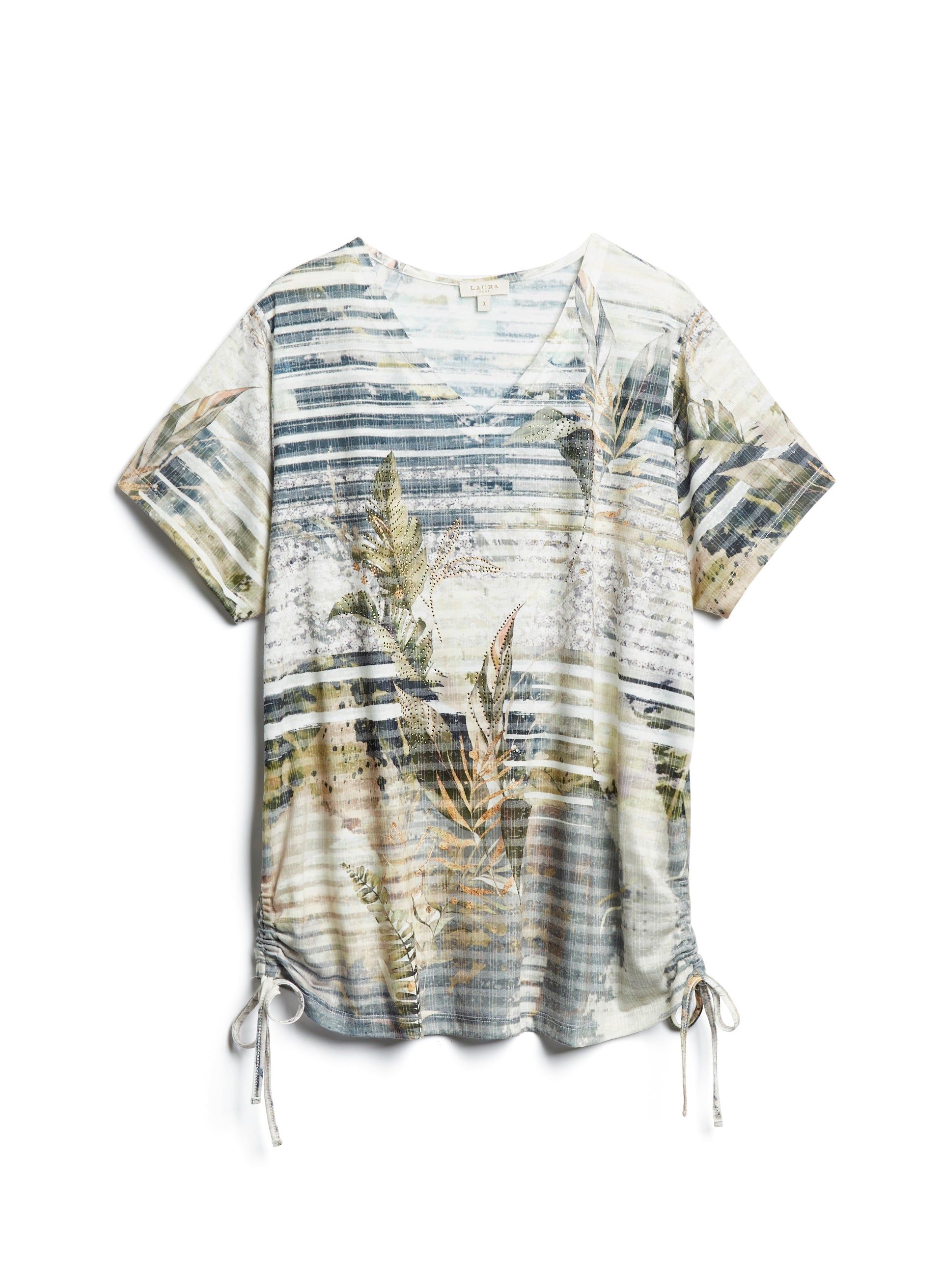 Leaf Print Burnout Tee sold by Laura product image thumbnail 5