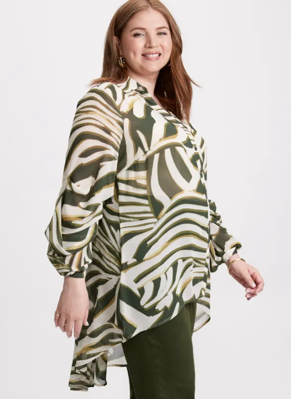 Gathered Sleeve Chiffon Blouse sold by Laura