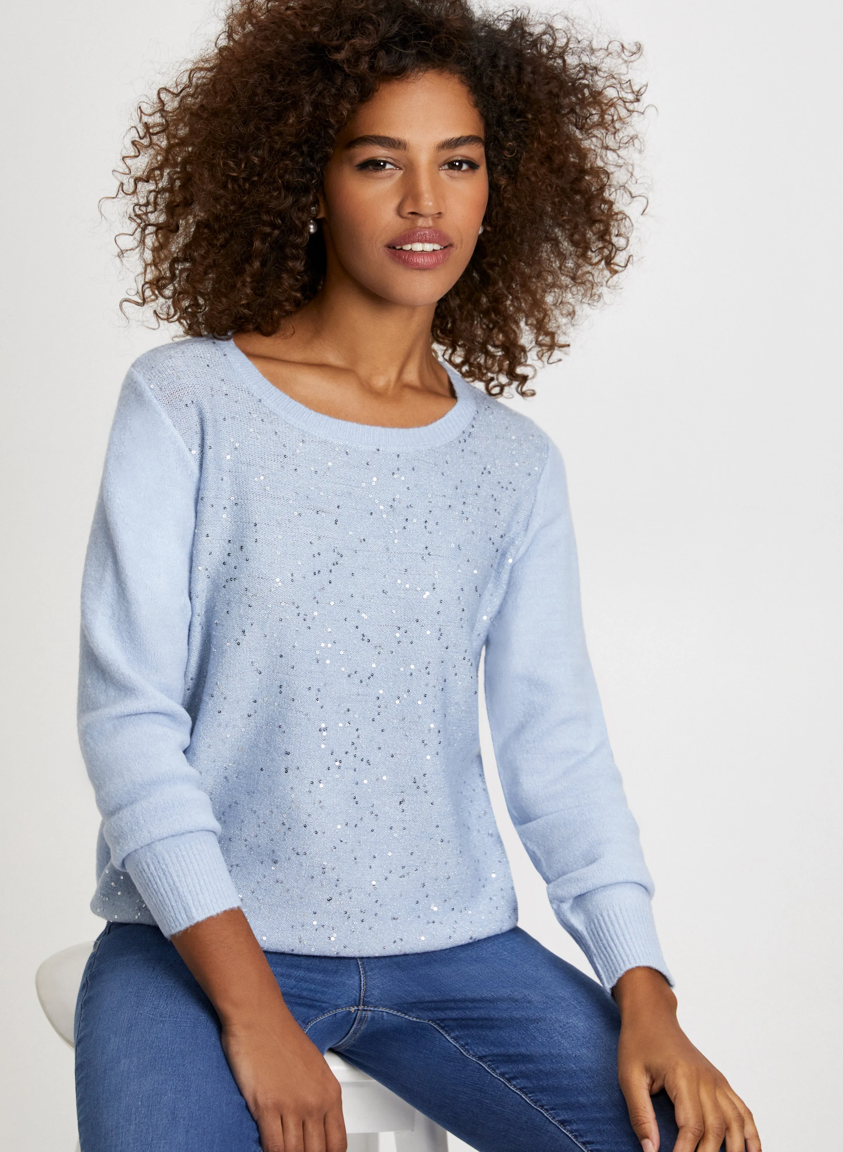 Mini Sequin Crew Neck Sweater sold by Laura product image thumbnail 5