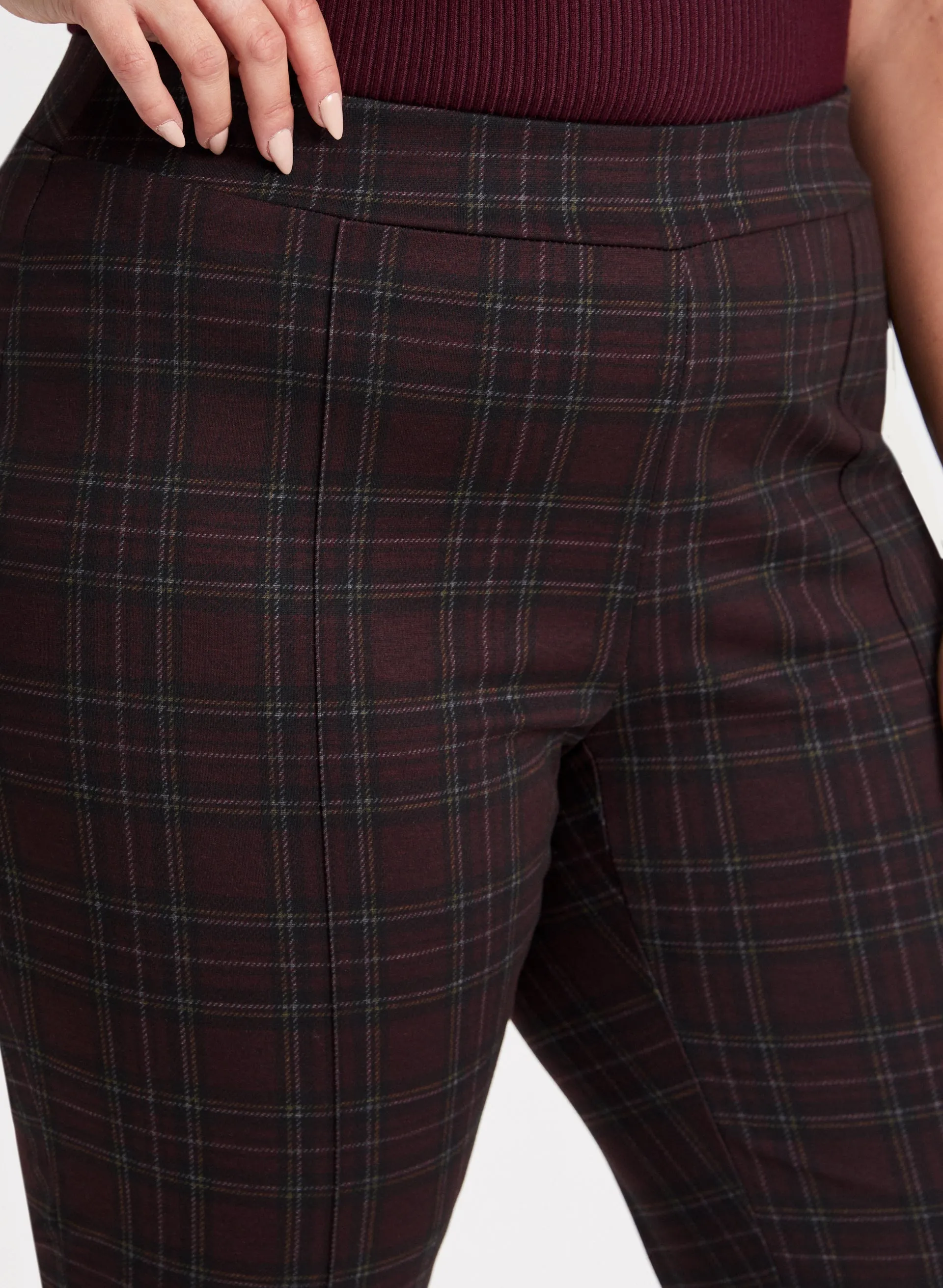 Pull-On Plaid Motif Pants sold by Laura product image thumbnail 4