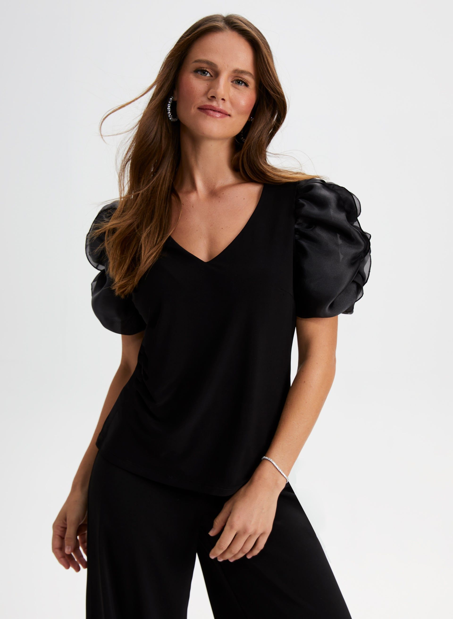 Gathered Short Sleeve Top sold by Laura product image thumbnail 5