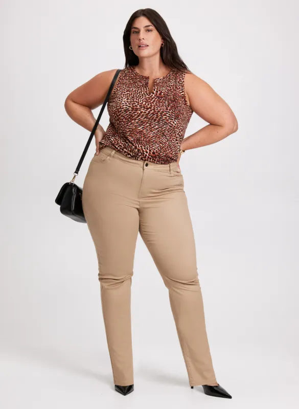 Animal Print Top & Slim Leg Jeans sold by Laura