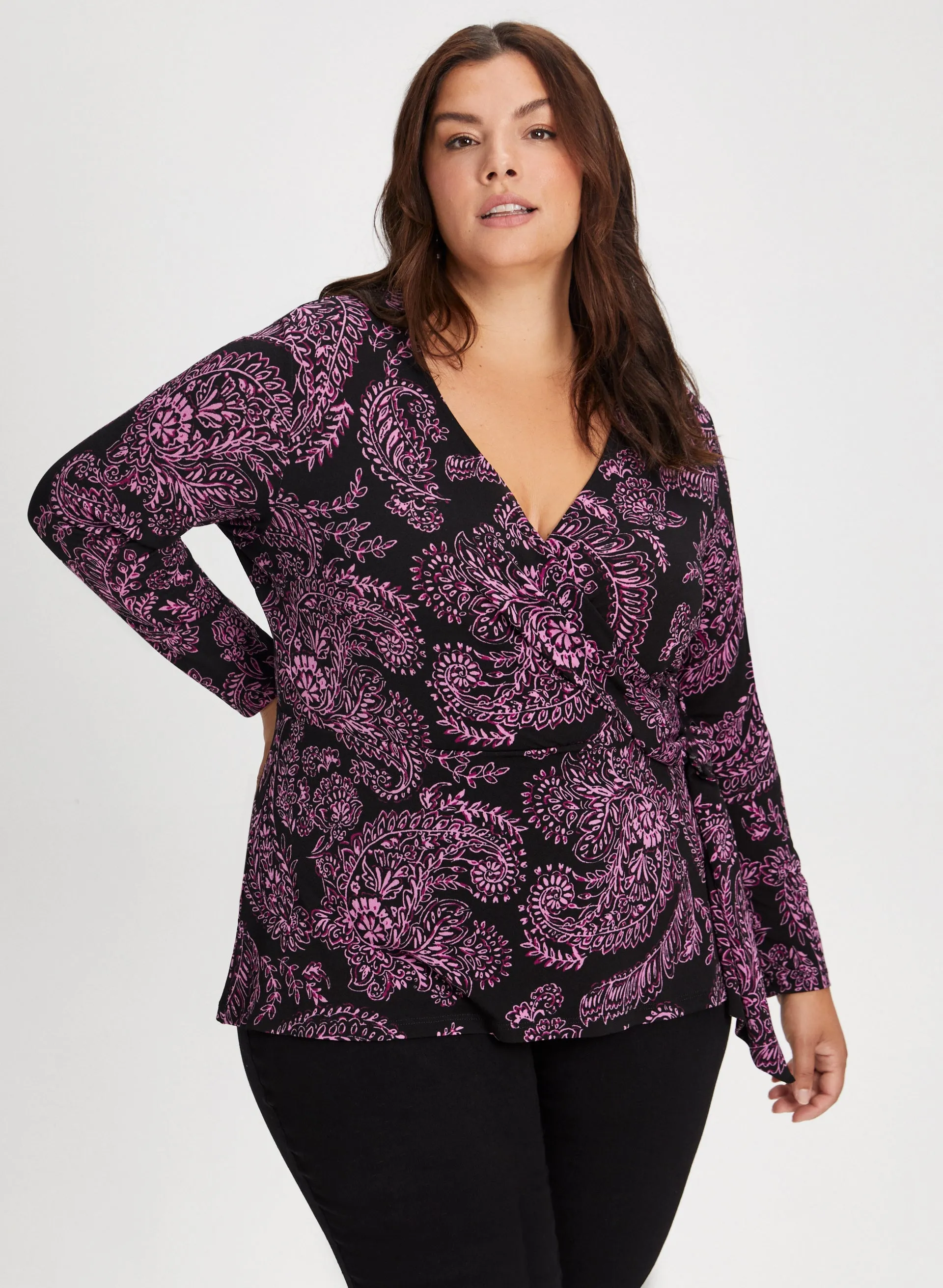 Paisley Print Cross Front Top sold by Laura