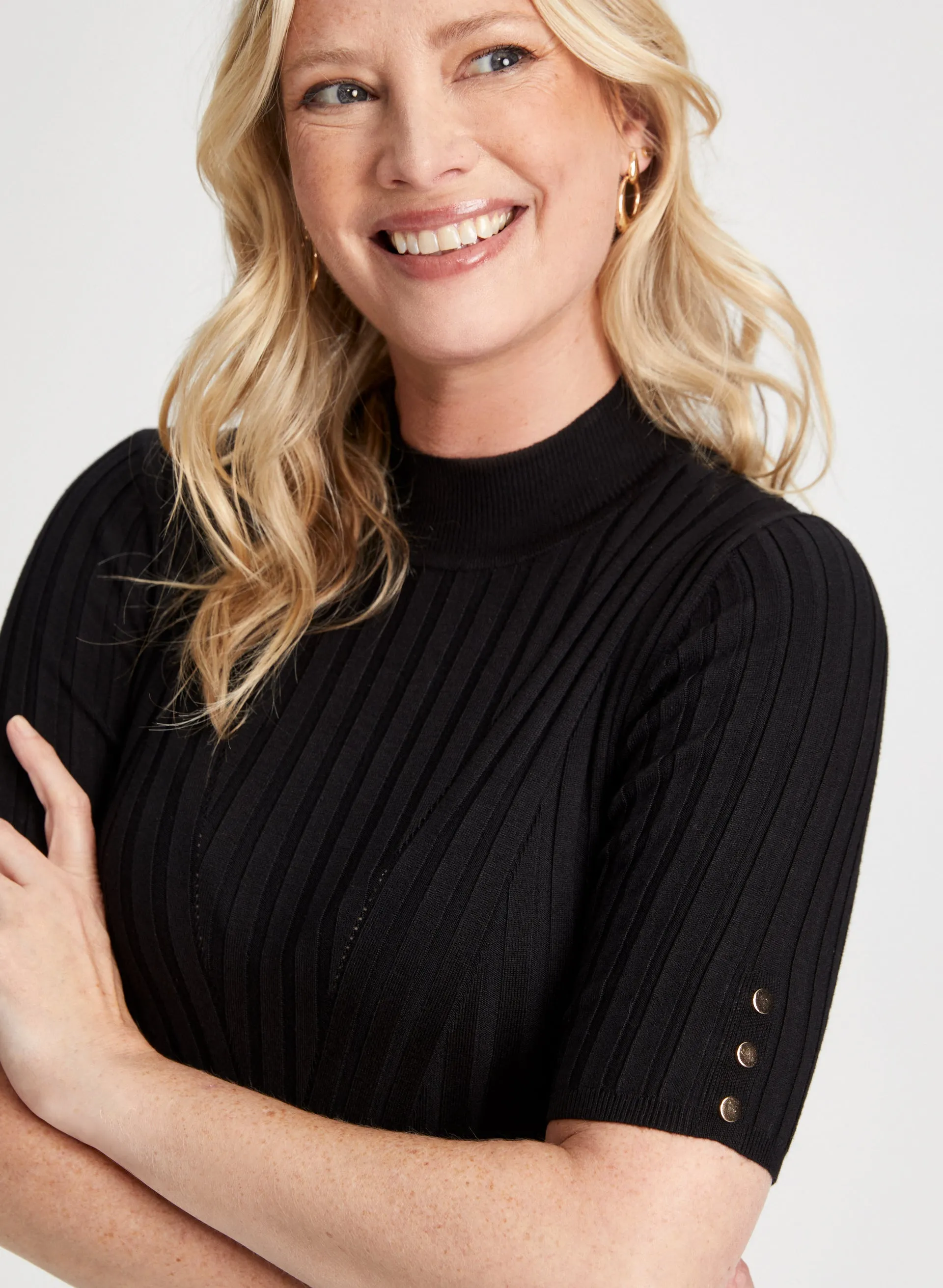 Short Sleeve Rib Knit Sweater sold by Laura product image thumbnail 2