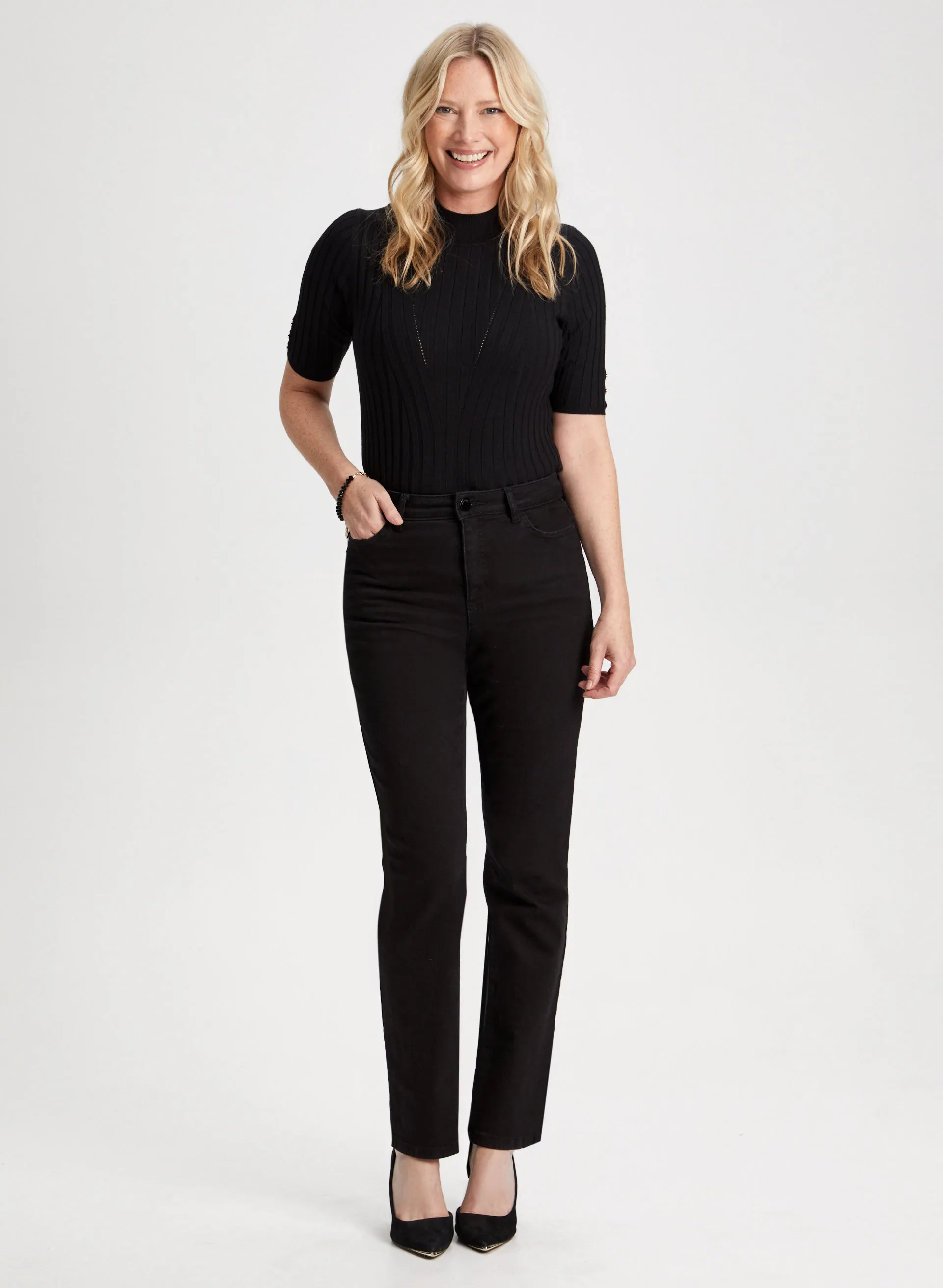 Short Sleeve Rib Knit Sweater sold by Laura product image thumbnail 3