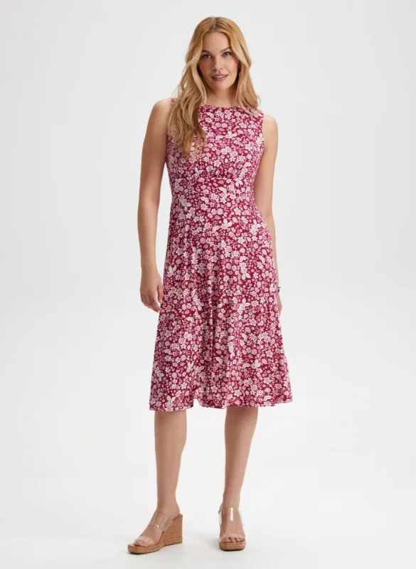 Sleeveless Floral Print Dress sold by Laura