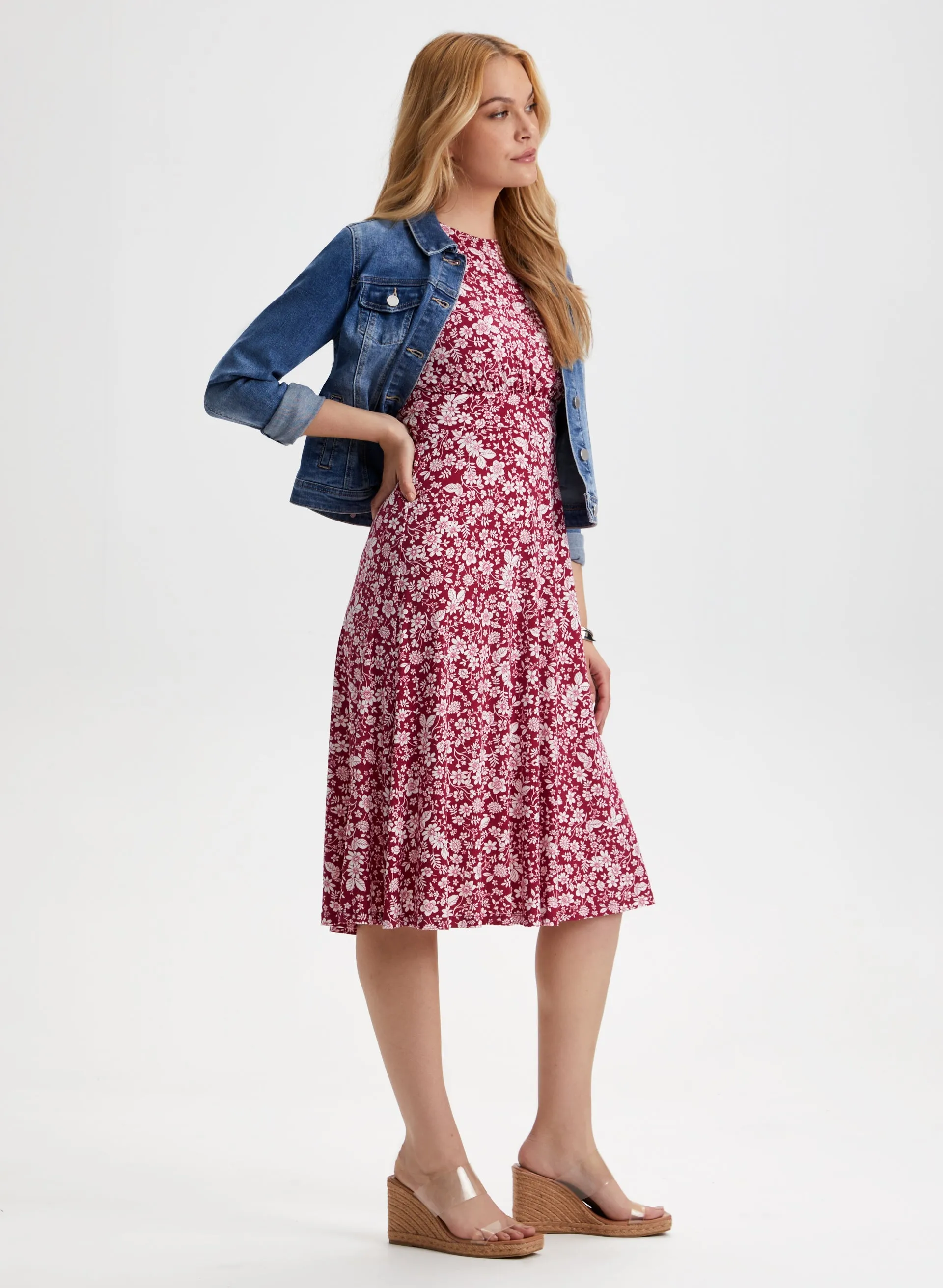 Sleeveless Floral Print Dress sold by Laura product image thumbnail 3