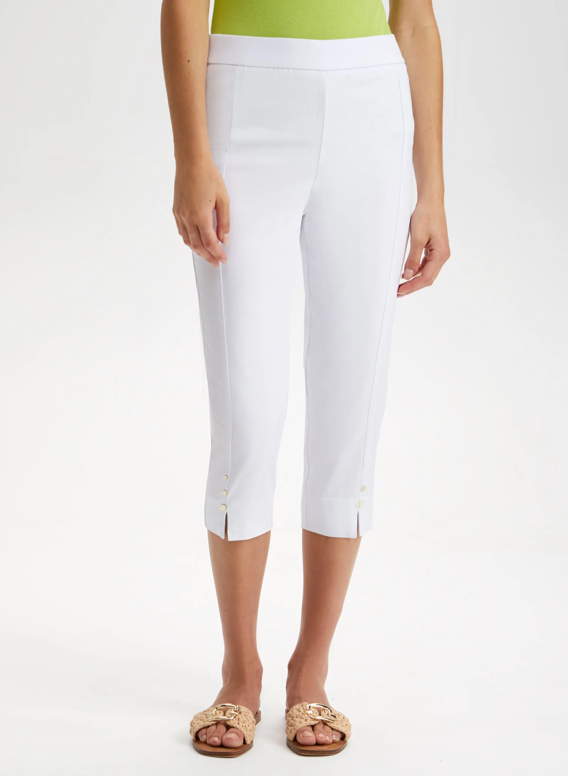 Pull-On Side Slit Capris sold by Laura