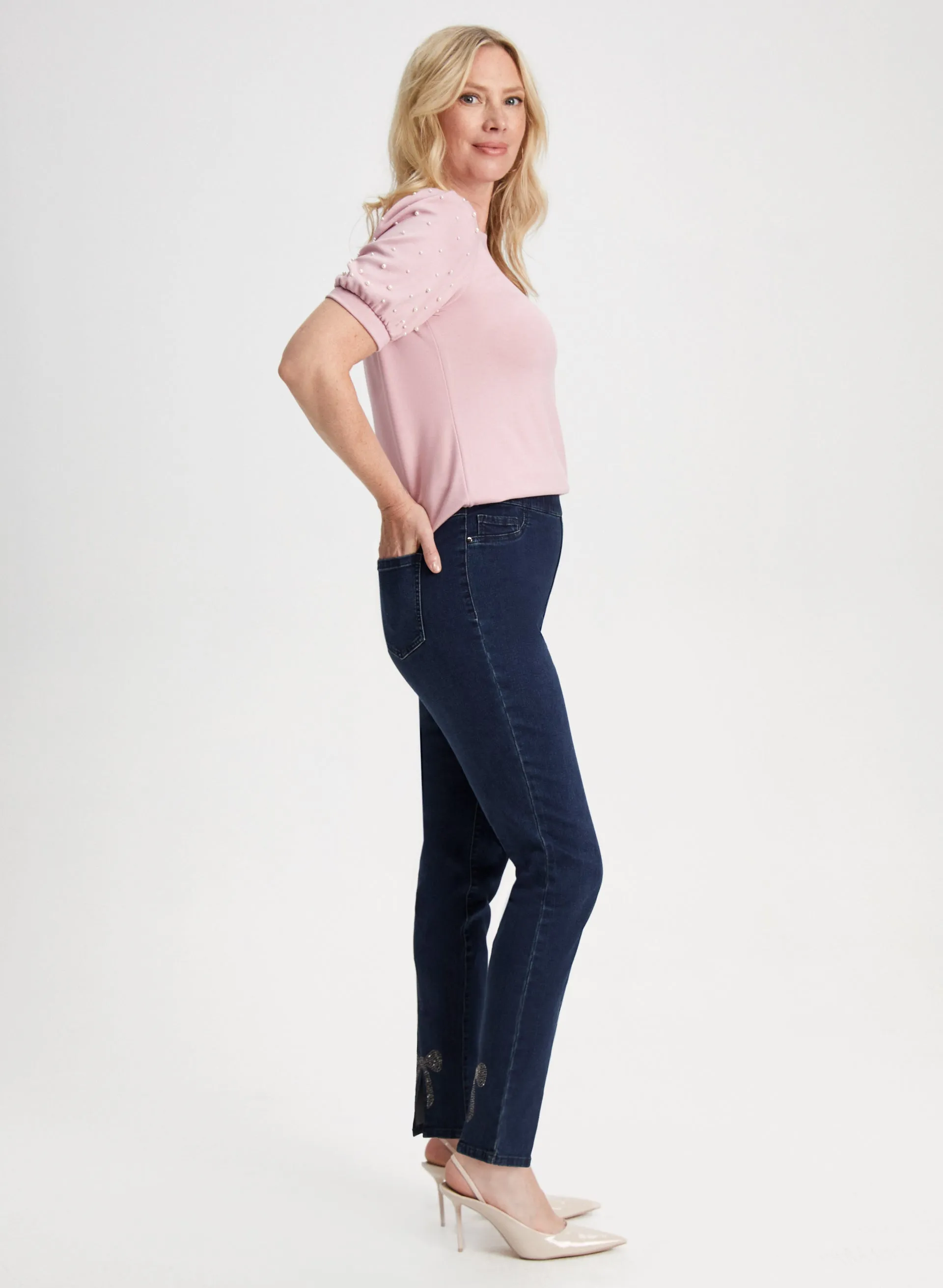 Pull-On Bow Detail Jeans sold by Laura product image thumbnail 3