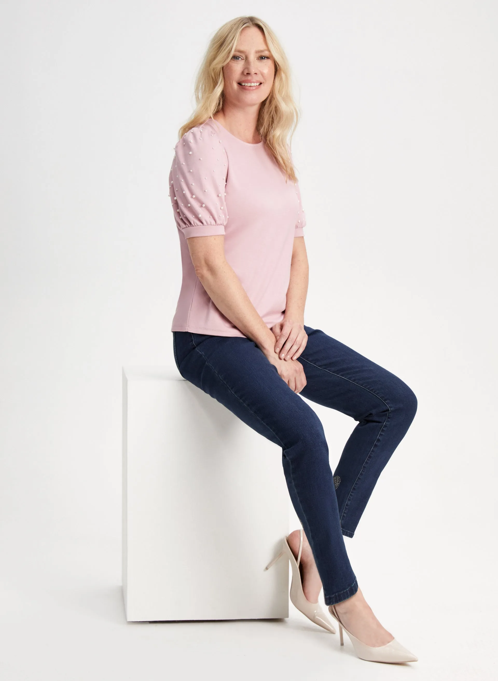 Pull-On Bow Detail Jeans sold by Laura product image thumbnail 5