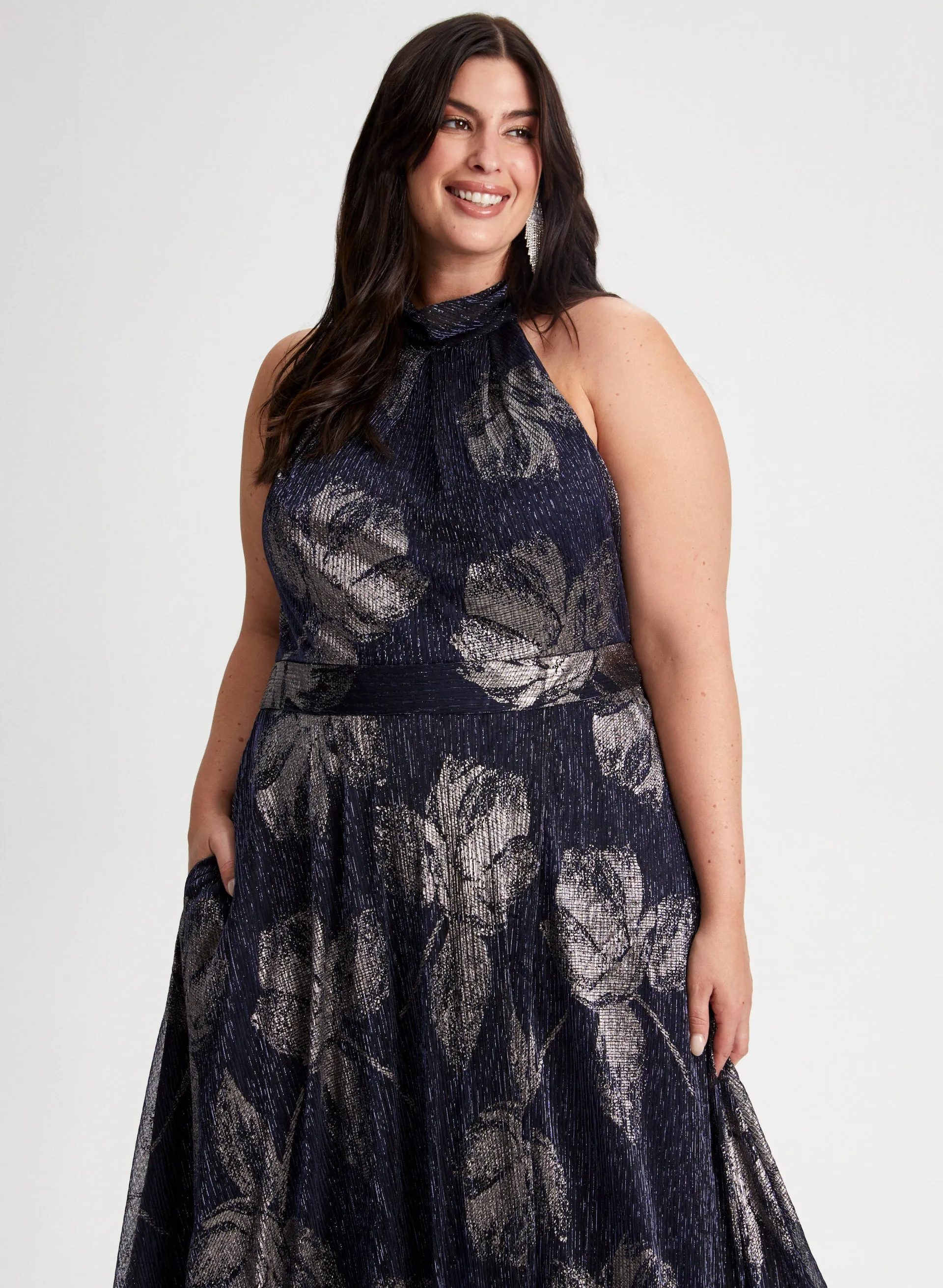 Floral Print Halter Neck Dress sold by Laura product image thumbnail 5