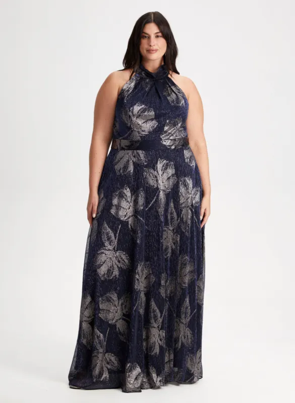 Floral Print Halter Neck Dress sold by Laura