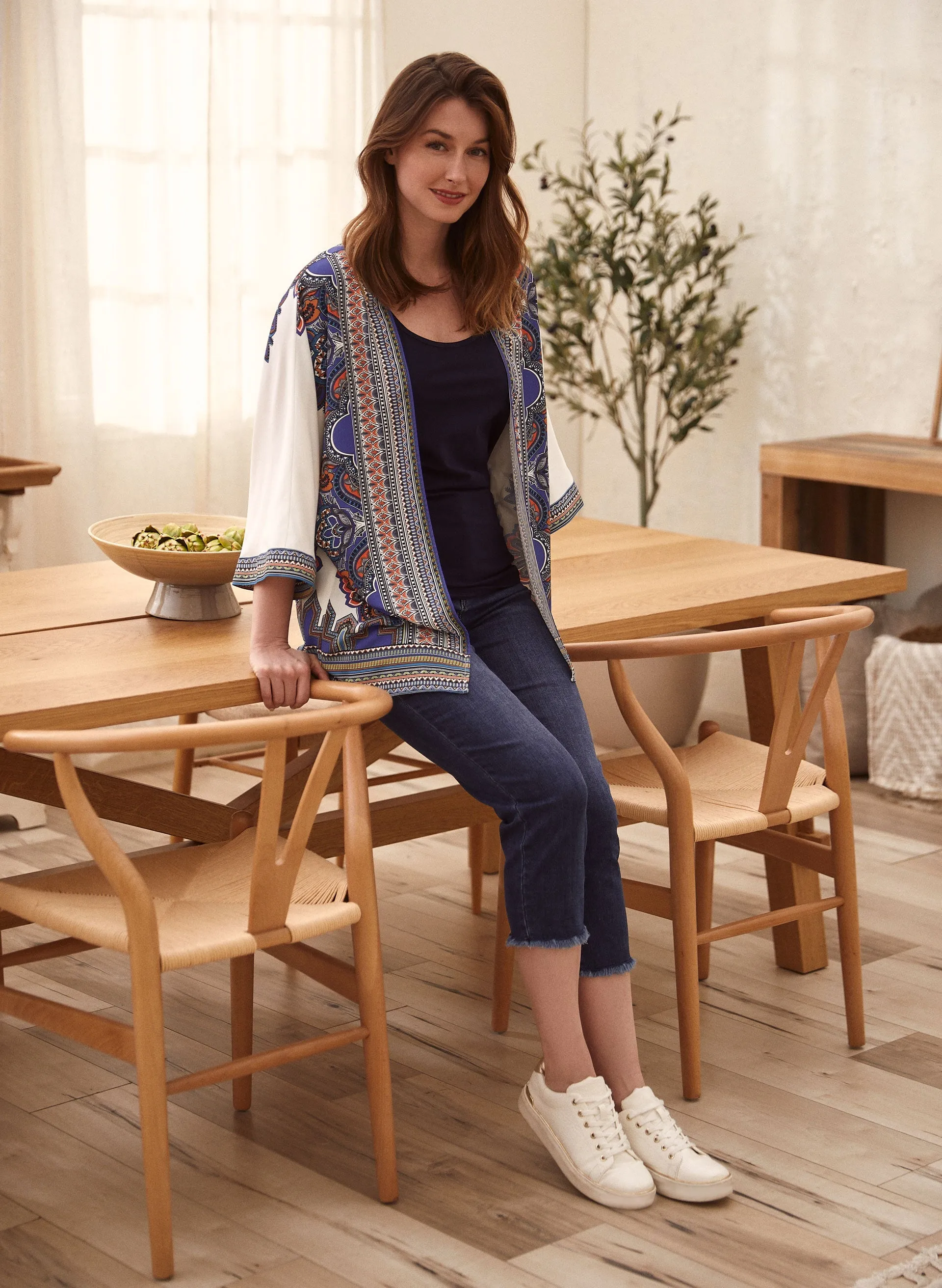 Paisley Print Open Front Top sold by Laura product image thumbnail 3