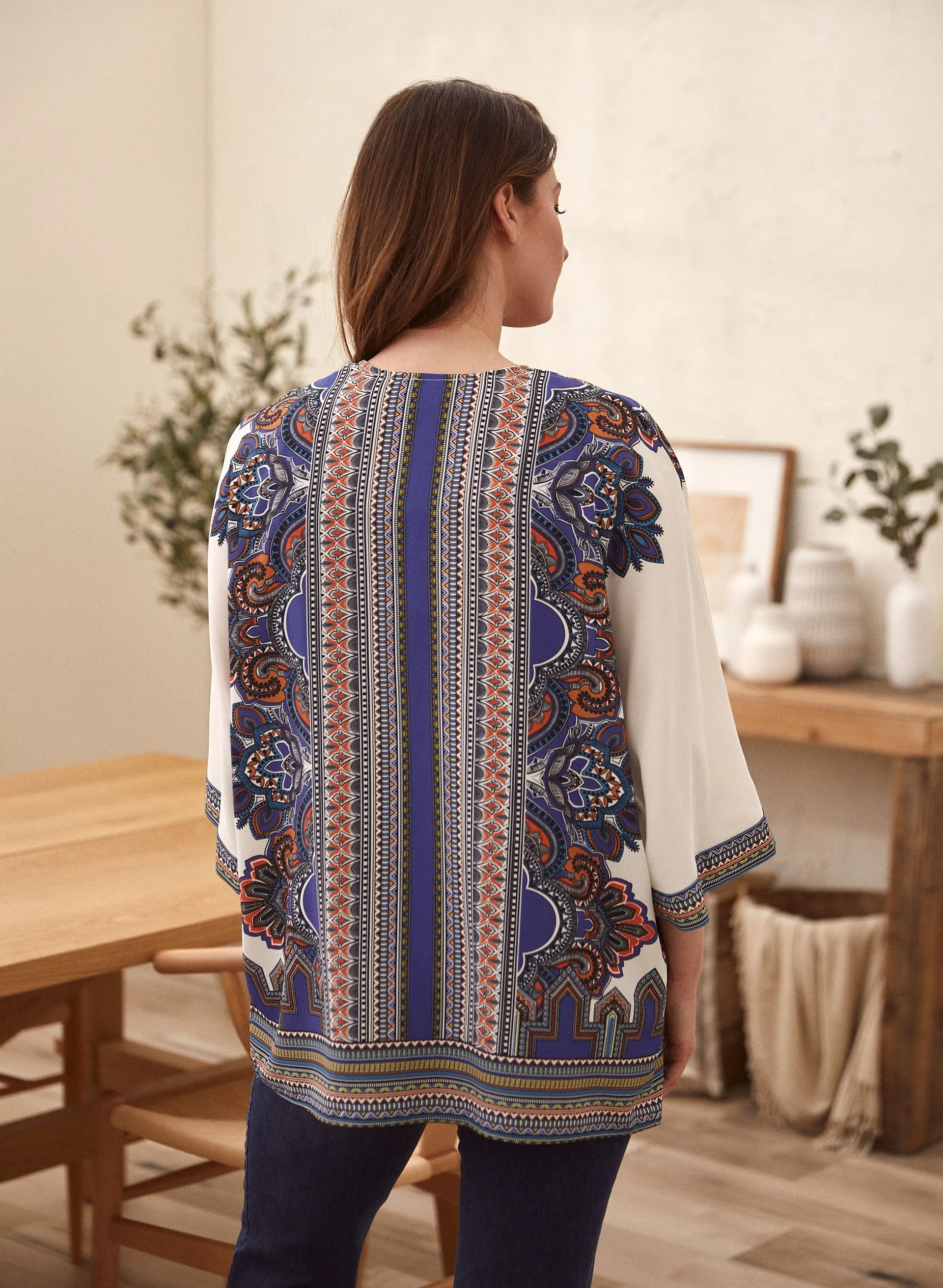 Paisley Print Open Front Top sold by Laura product image thumbnail 2