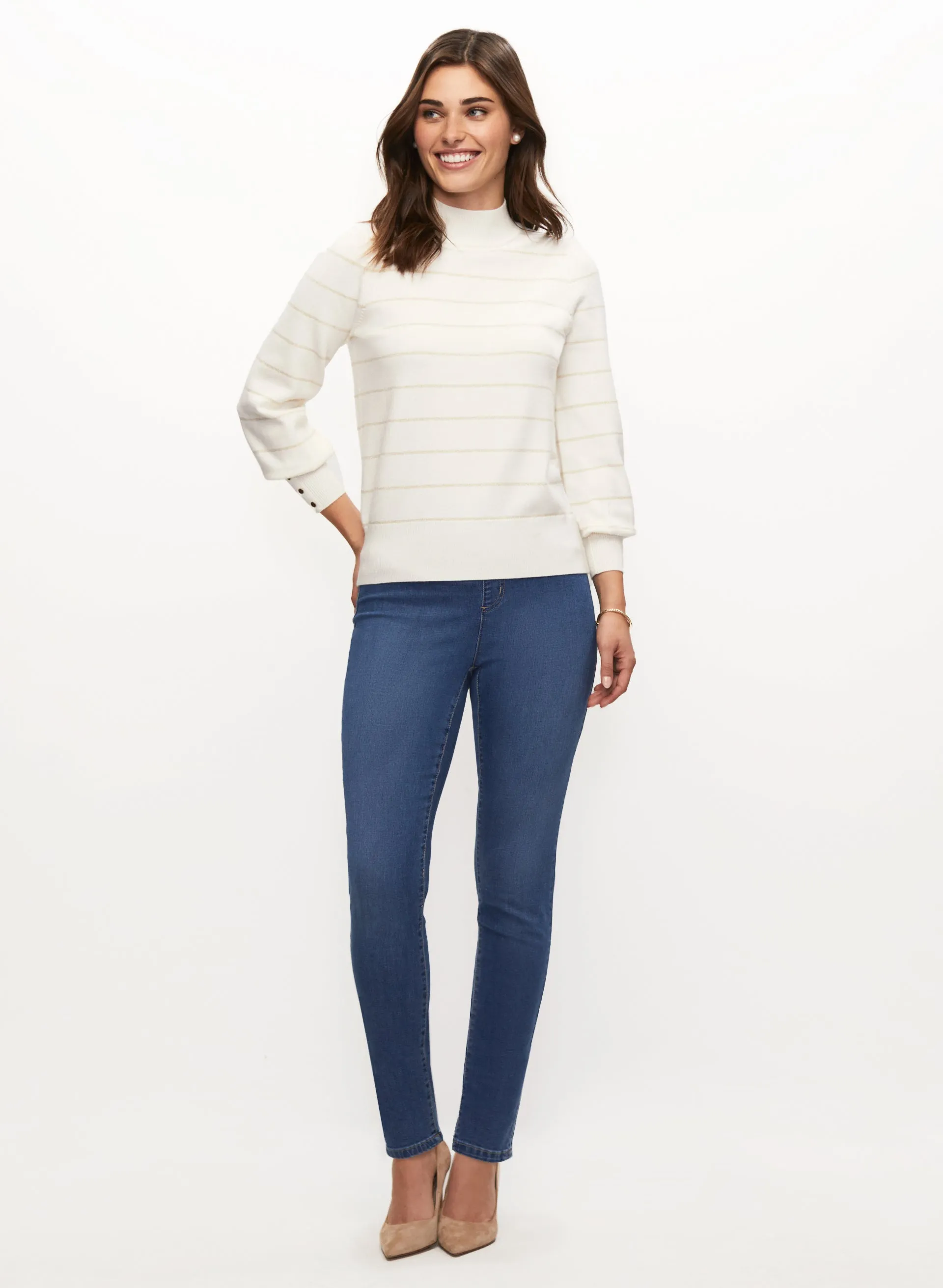 Metallic Stripe Detail Sweater sold by Laura product image thumbnail 3