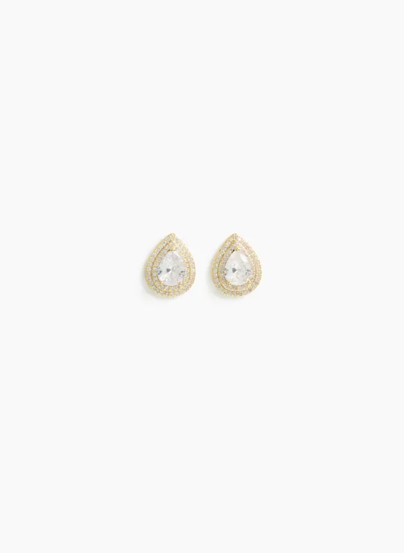Teardrop Cubic Zirconia Earrings sold by Laura