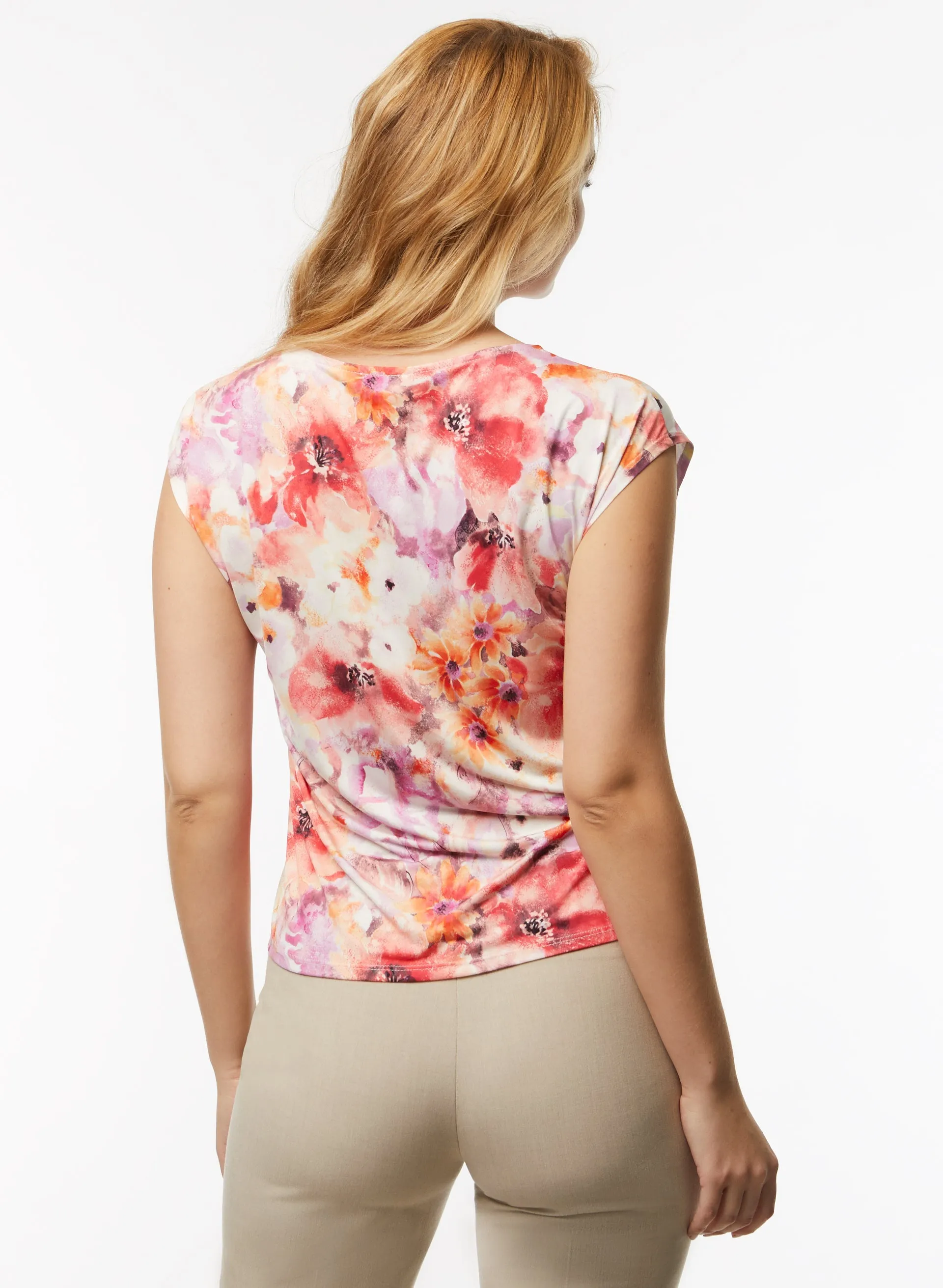 Cap Sleeve Floral Print Top sold by Laura product image thumbnail 2