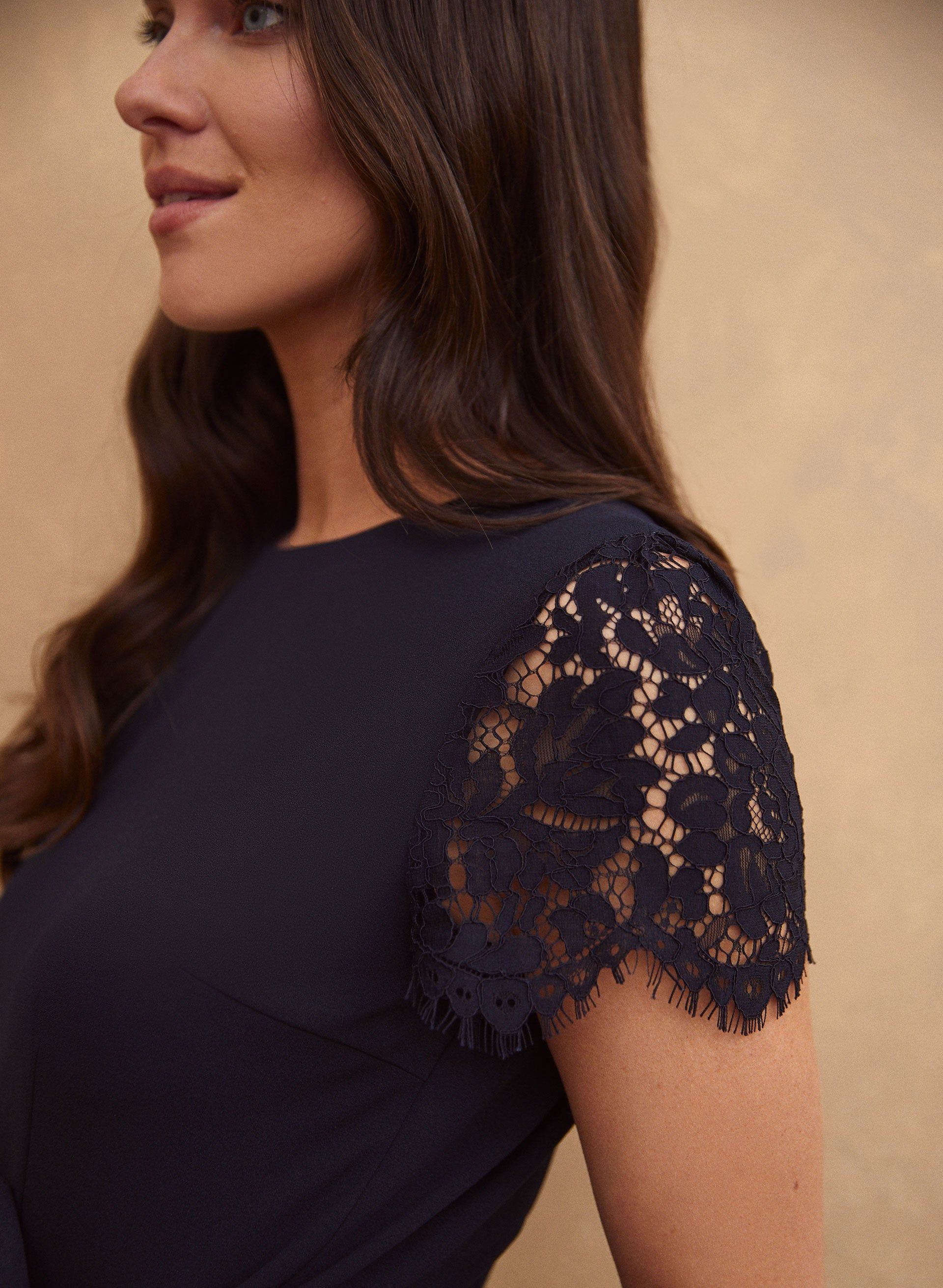 Lace Short Sleeve Jumpsuit sold by Laura product image thumbnail 3