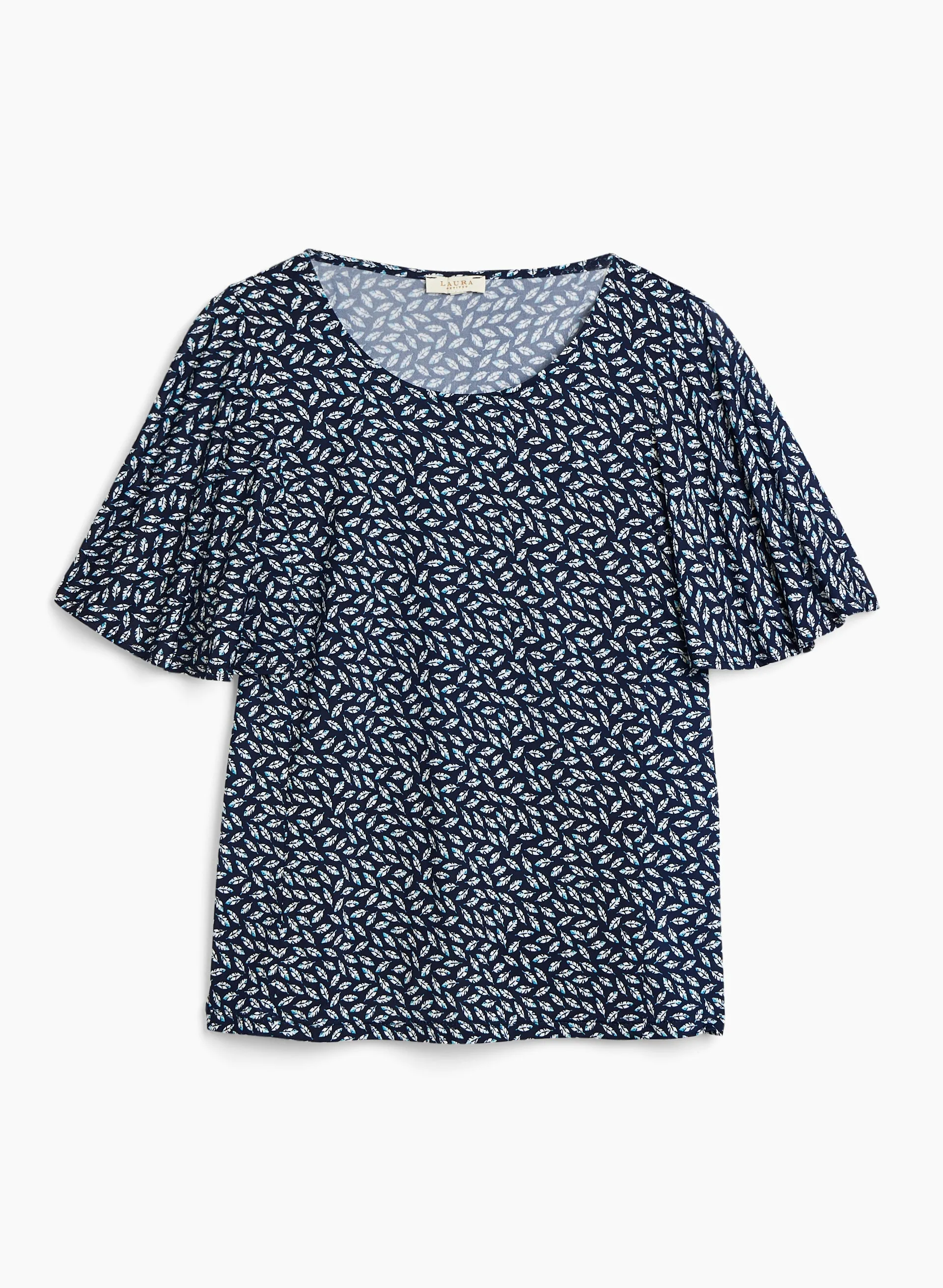 Flutter Sleeve Leaf Print Top sold by Laura product image thumbnail 5
