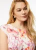 Cap Sleeve Floral Print Top sold by Laura