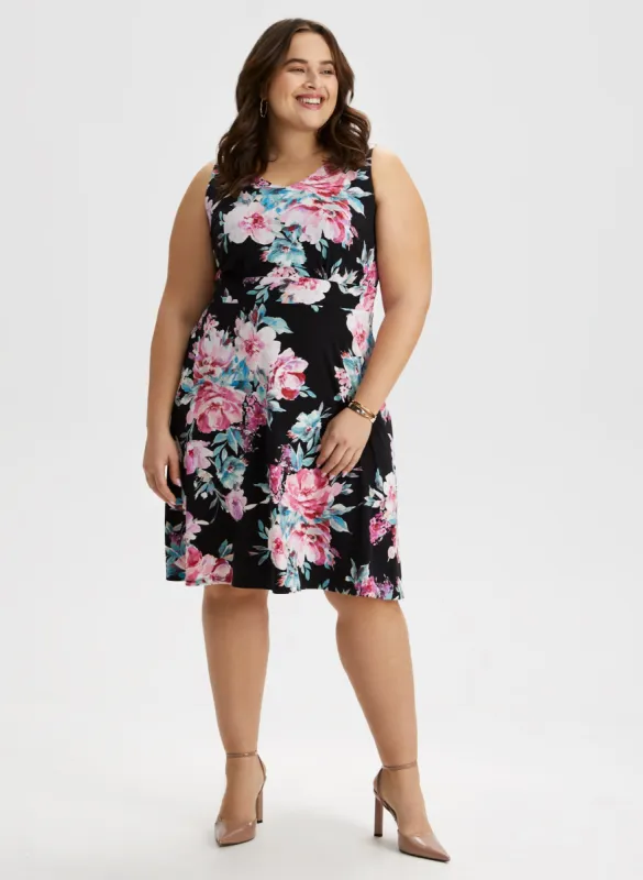 Floral Print Sleeveless Dress sold by Laura