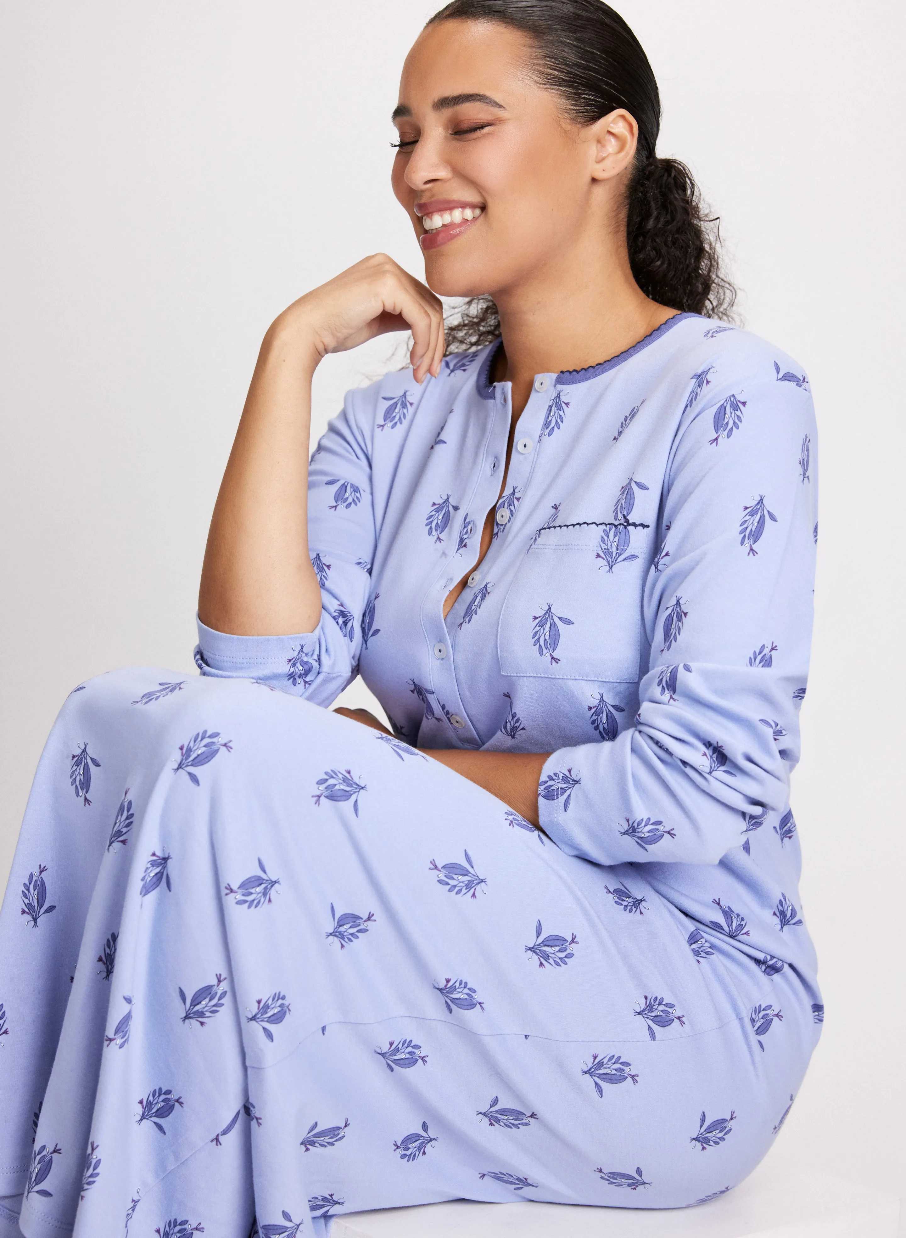 Floral Print Long Nightgown sold by Laura product image thumbnail 4